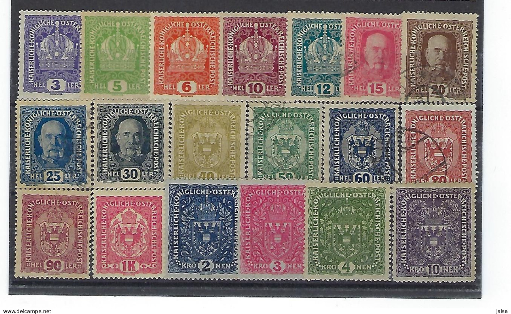AUSTRIA .Años 1916-18.Francisco Joseph I. Serie Completa. - Used Stamps