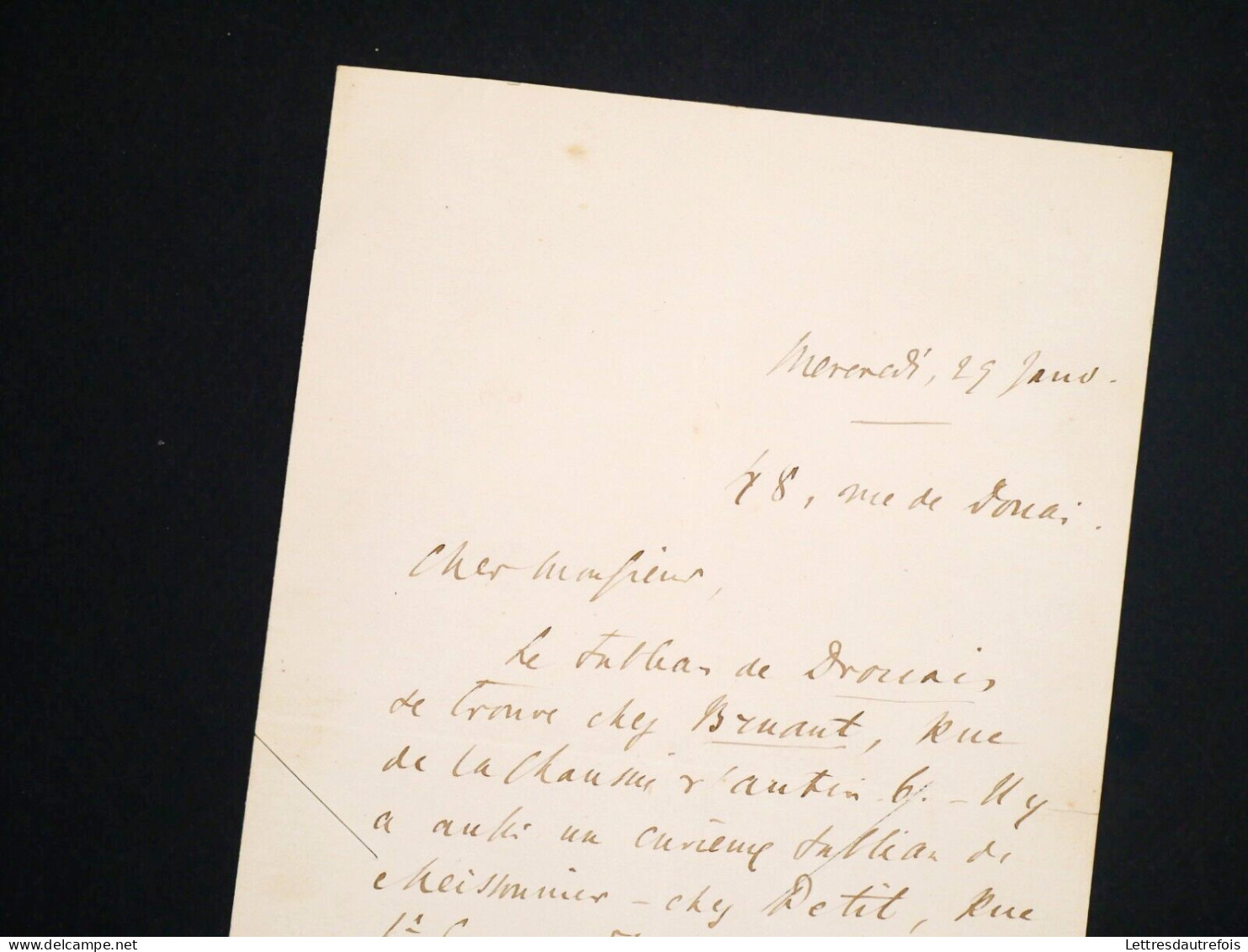 Ivan Tourgueniev - Lettre Autographe Signée - Drouais & Meissonier - Ecrivains