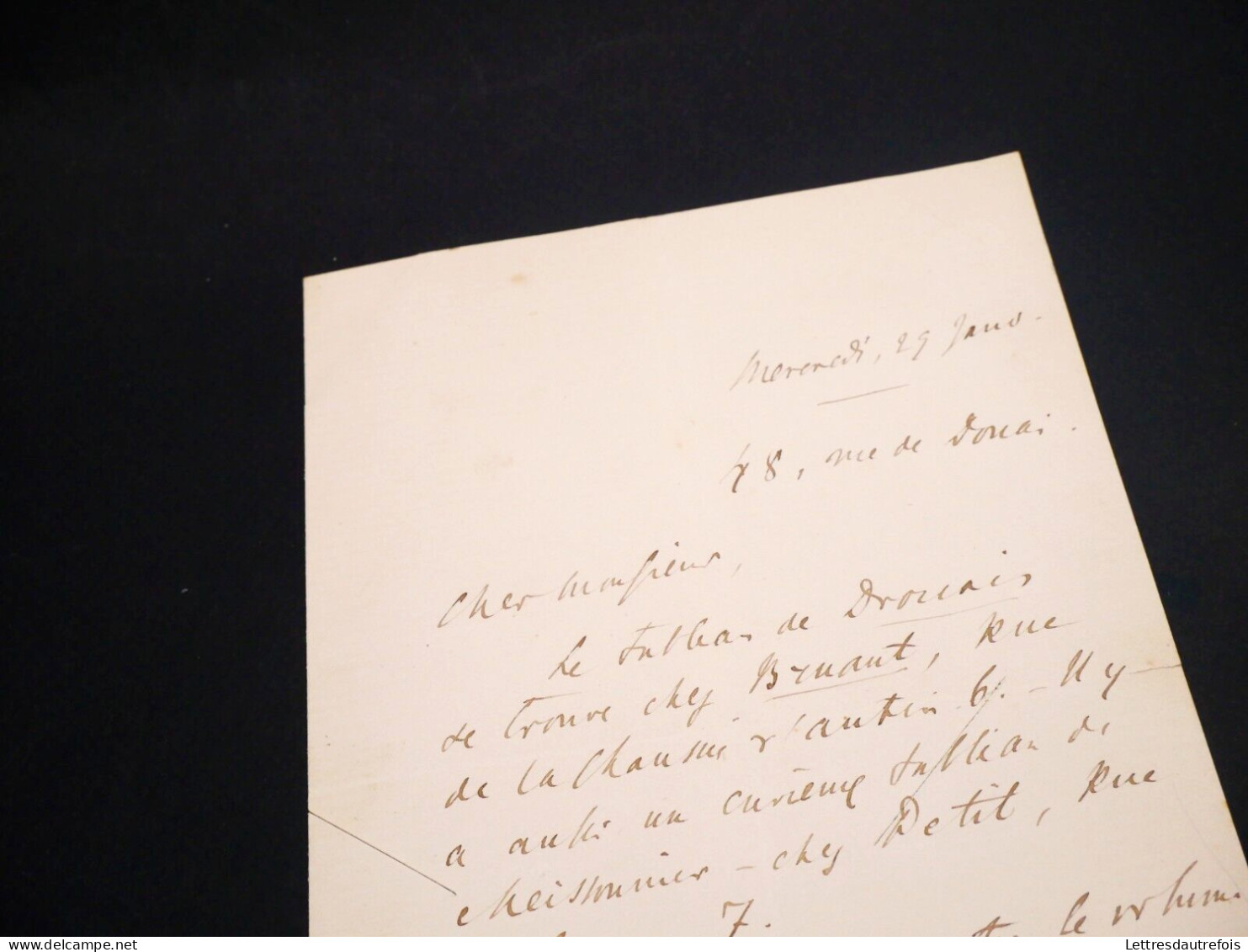 Ivan Tourgueniev - Lettre Autographe Signée - Drouais & Meissonier - Ecrivains