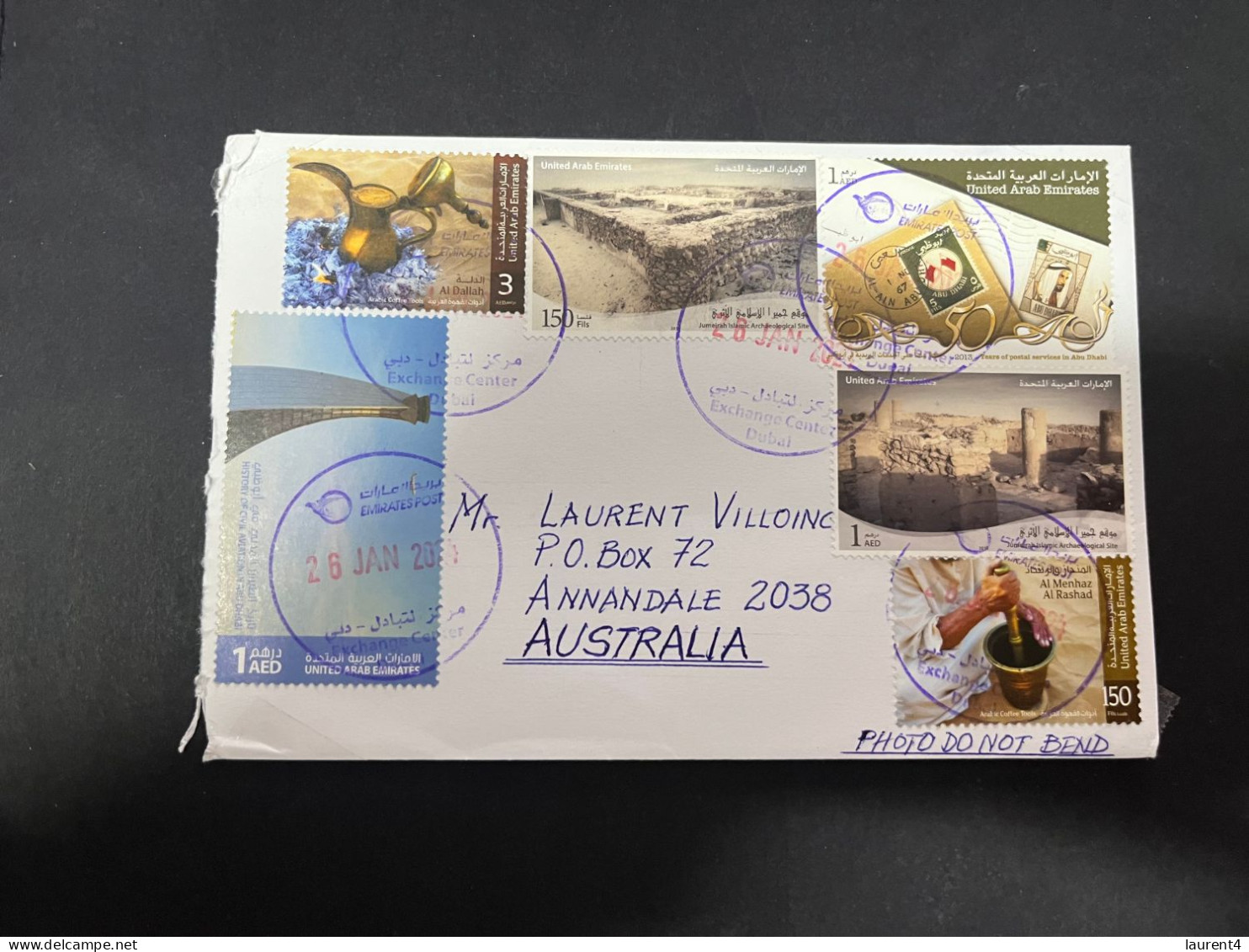 29-4-2023 (3 Z 22) Letter (posted To Australia 2024) United Arab Emirates (with Many Stamps) - Verenigde Arabische Emiraten