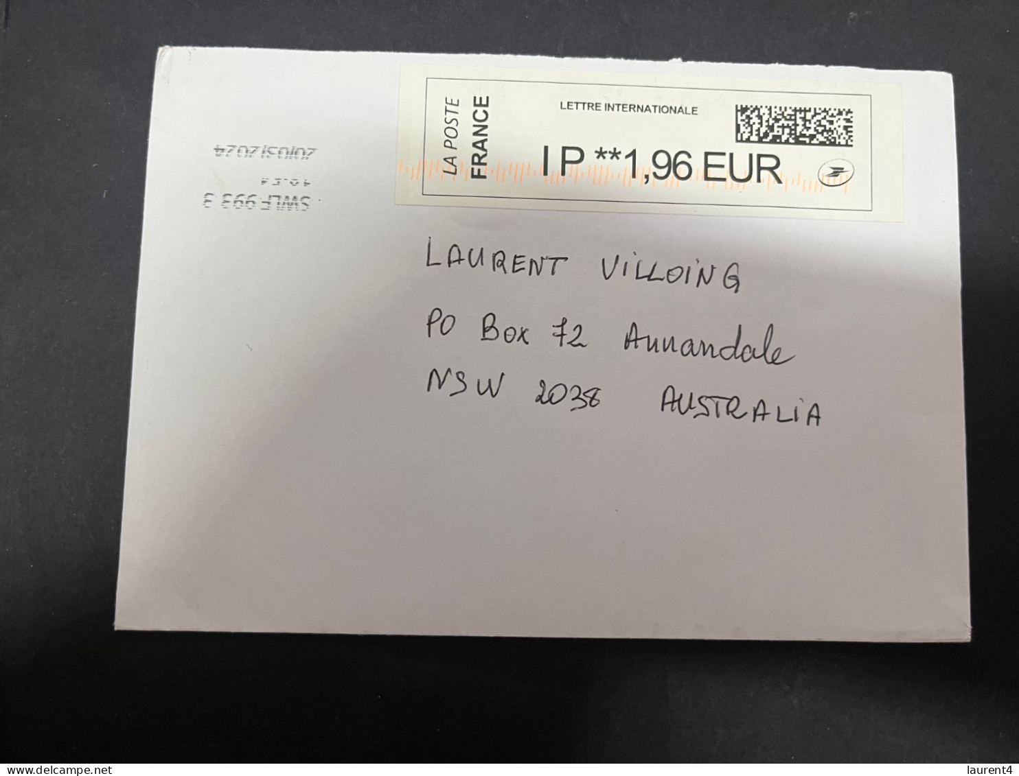 29-4-2023 (3 Z 22) Letter (posted In 2024 From France) 3 Covers (with Postage Labels - Not Stamps) - Lettres & Documents