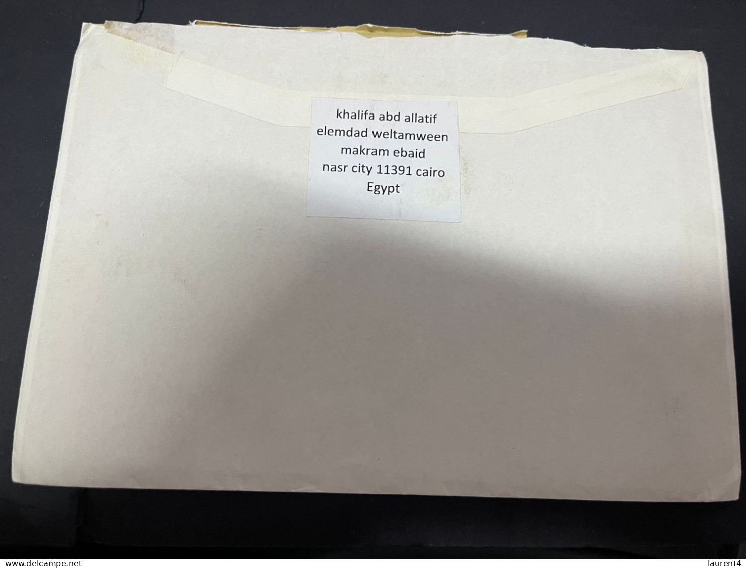 29-4-2023 (3 Z 22) Letter (posted In 2024 To France) 1 Registered Cover From EGYPT (with Label - Not Stamp) 22 X 15 Cm - Covers & Documents