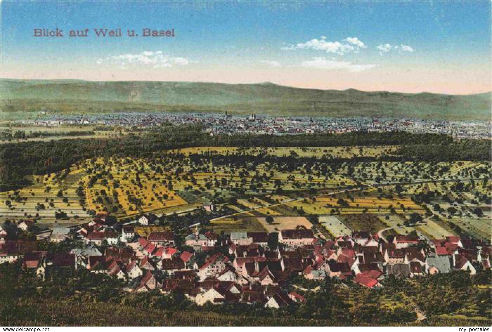 73973823 Weil_am_Rhein Panorama Blick Auf Weil Und Basel - Weil Am Rhein