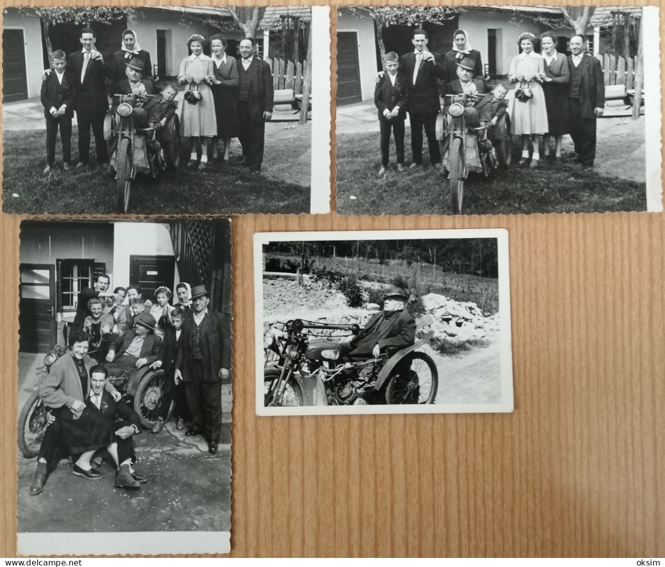 SLOVENIJA, V SPOMIN NA BIRMO, MOTOR ZA INVALIDE, 4 Fotografije, 1958 - Slovenië