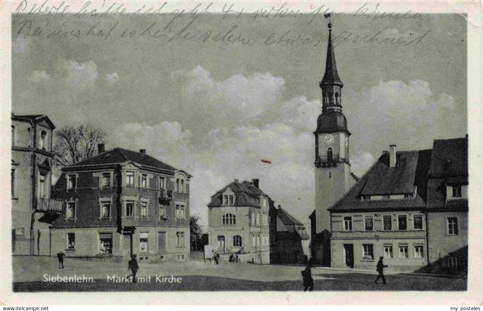 73973802 Siebenlehn_Grossschirma_Sachsen Markt Mit Kirche - Andere & Zonder Classificatie