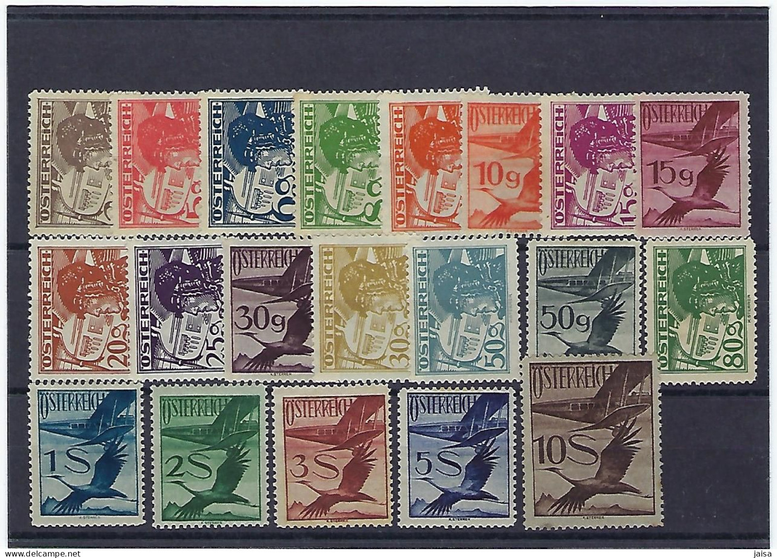 AUSTRIA. Años 1925 - 30. Aviador Y Grulla. - Andere & Zonder Classificatie