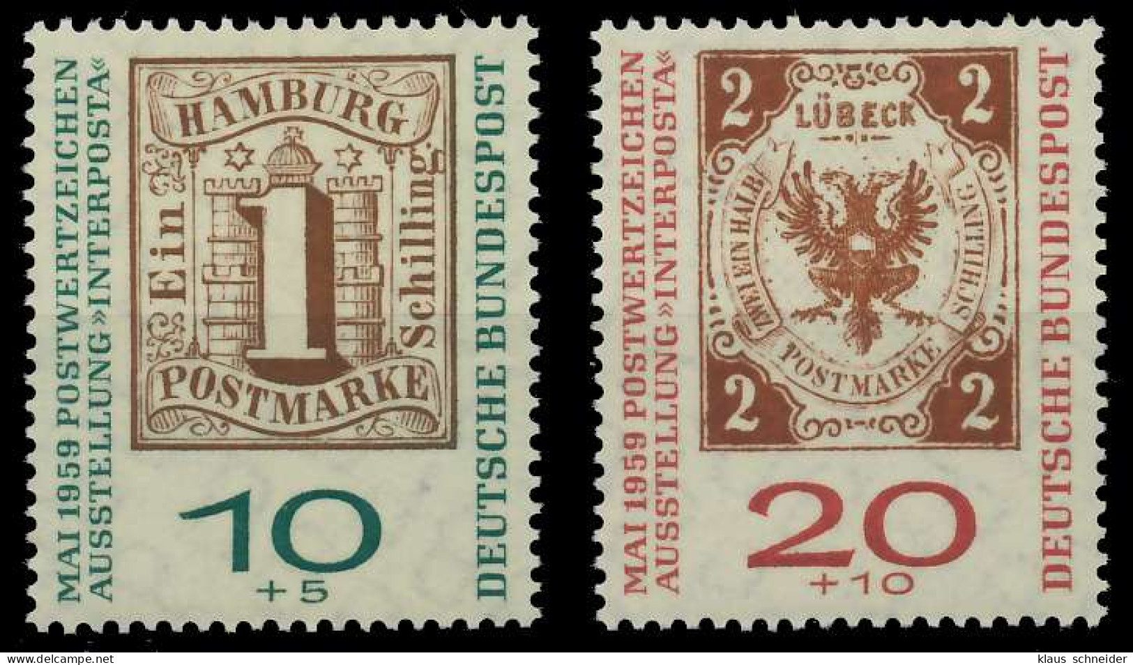 BRD BUND 1959 Nr 310a-311a Postfrisch S510246 - Unused Stamps