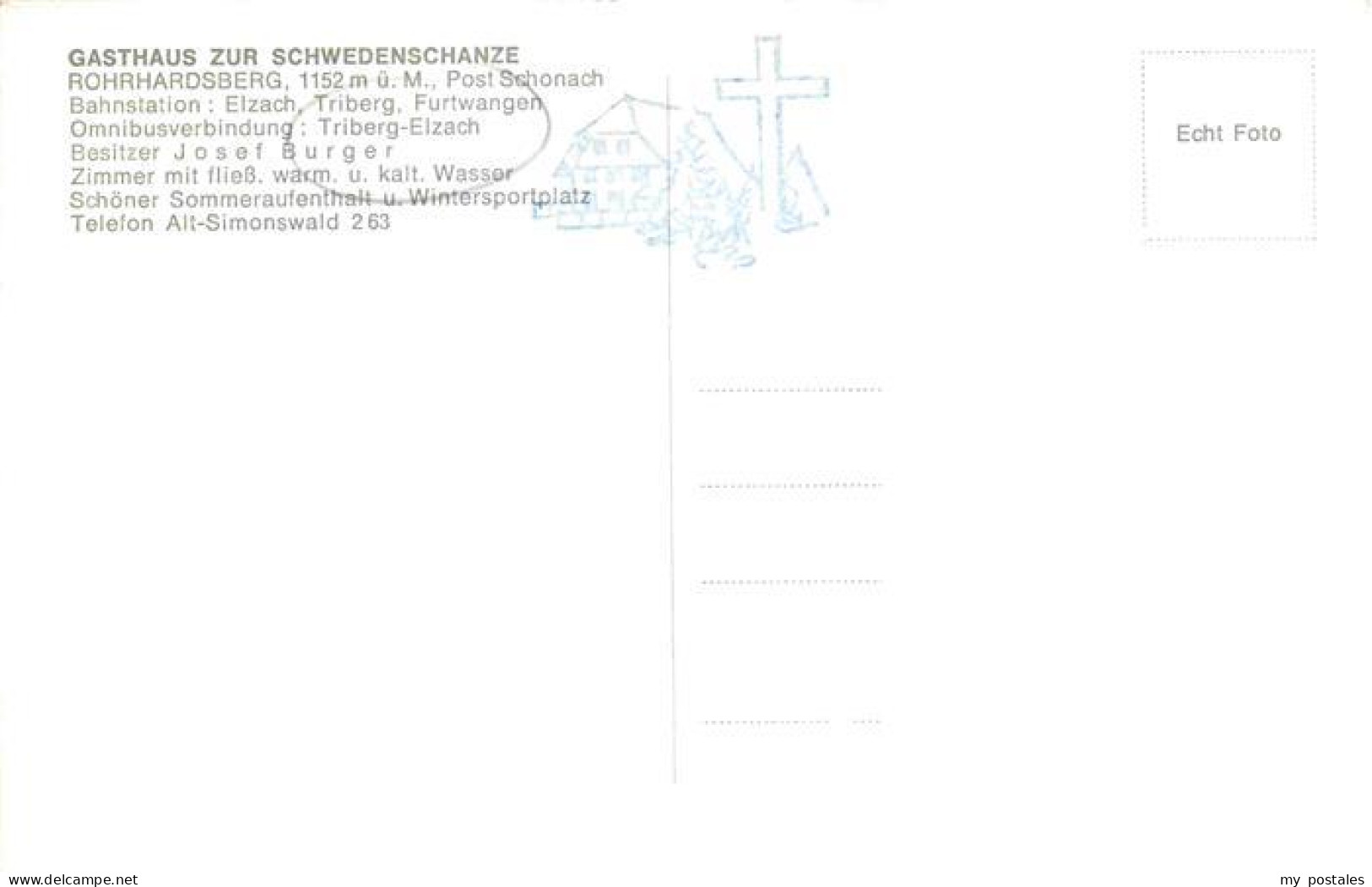 73973716 Rohrhardsberg_Schonach Gasthaus Schwedenschanze - Other & Unclassified
