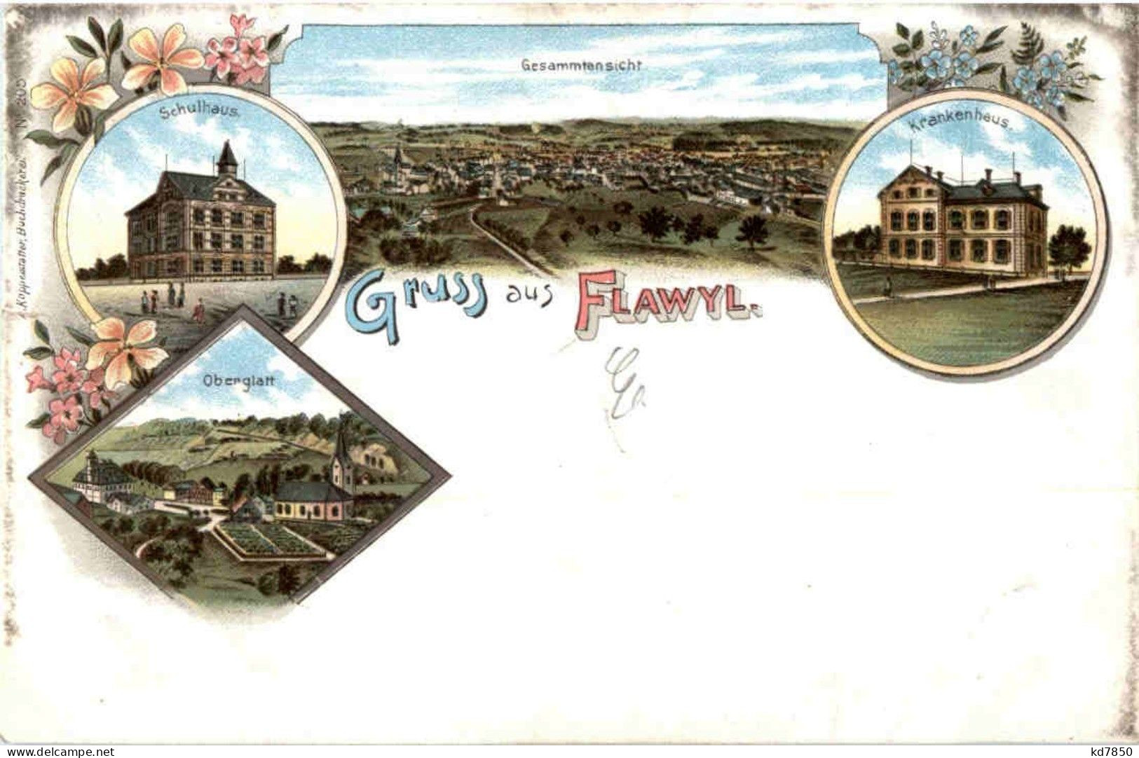 Gruss Aus Flawil - Litho - Flawil