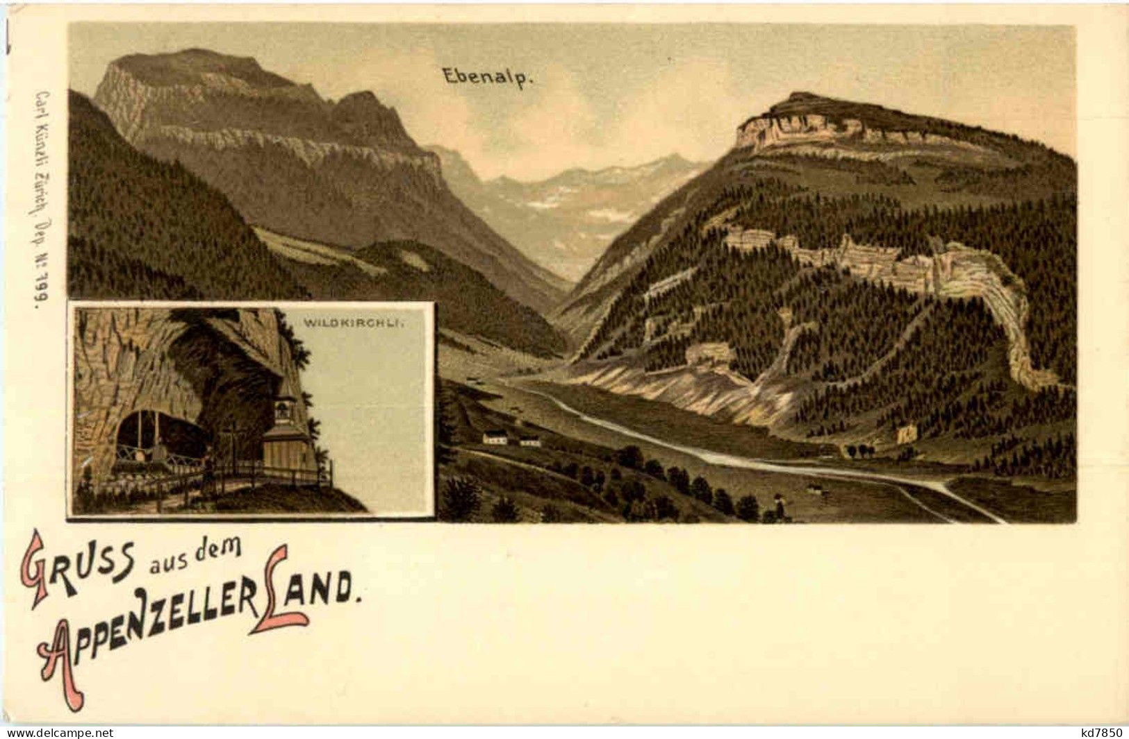 Gruss Aus Dem Appenzeller Land - Ebenalp - Litho - Autres & Non Classés