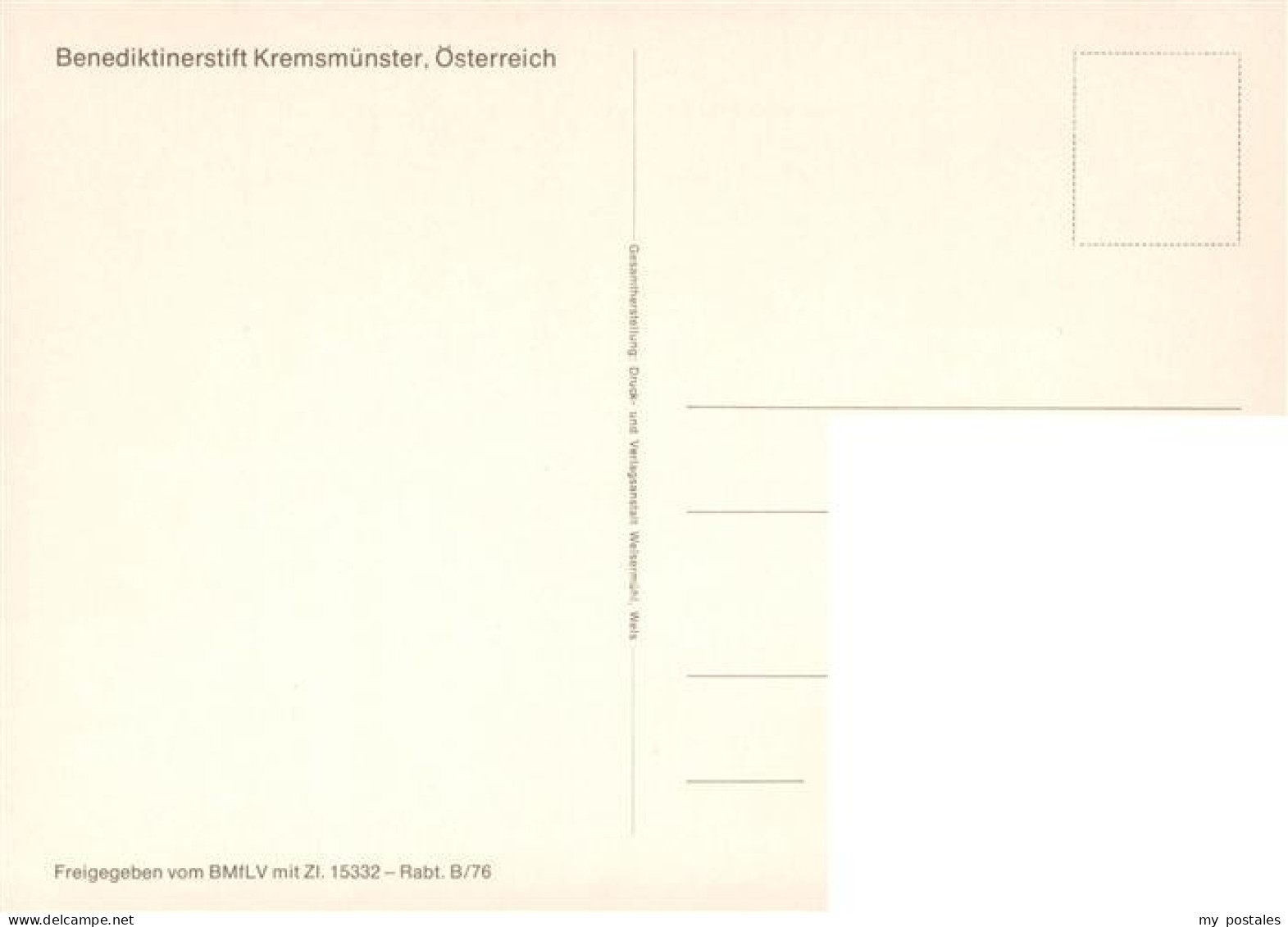 73941791 Kremsmuenster_Oberoesterreich_AT Benediktinerstift - Andere & Zonder Classificatie