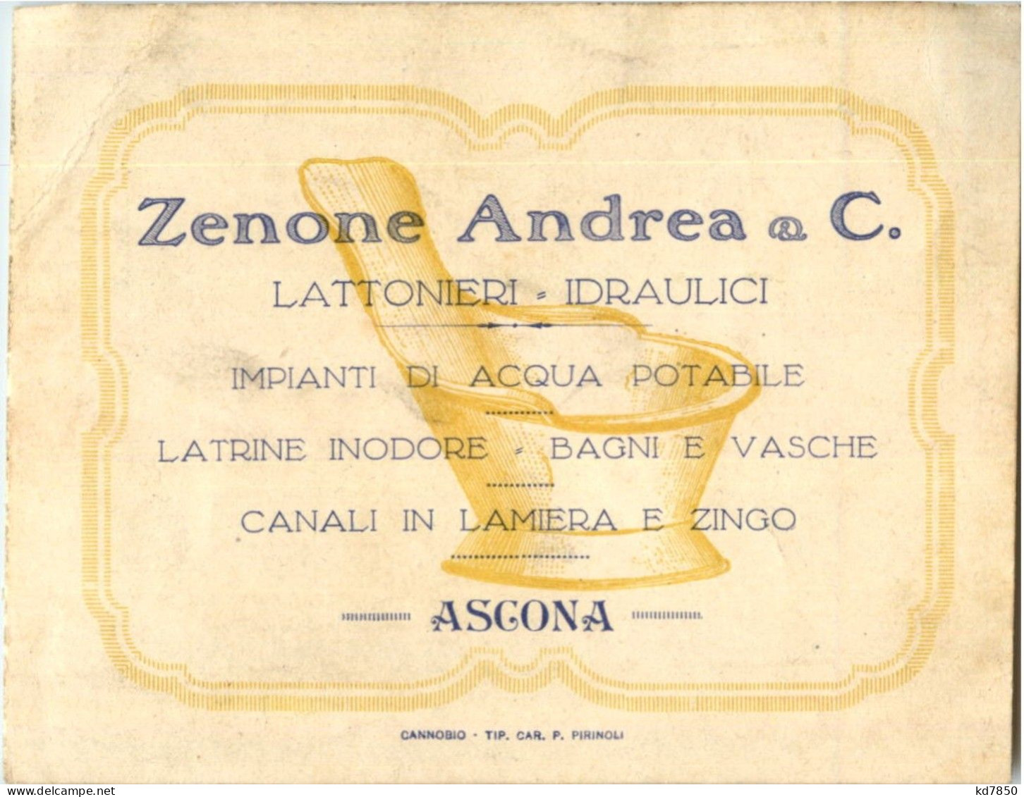Ascona - Zenone Andrea Werbekarte - Ascona