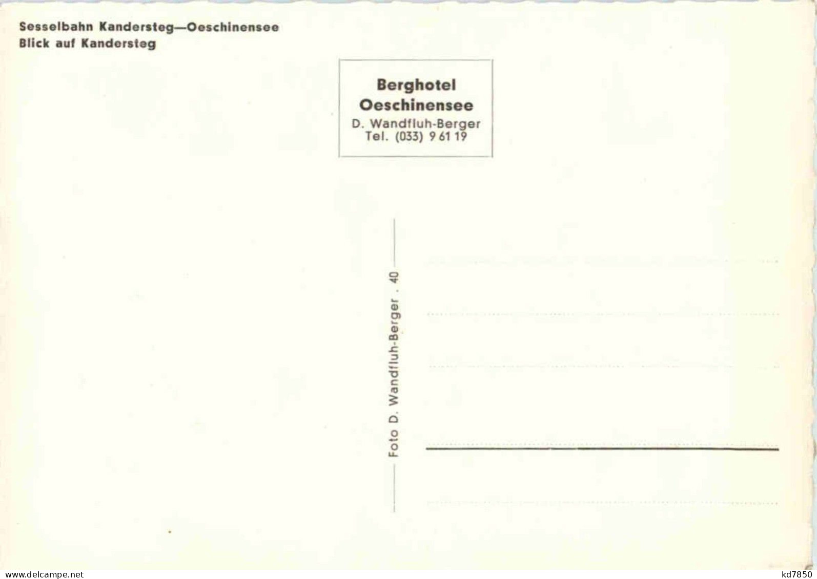 Seselbahn Kandersteg - Oeschinensee - Kandersteg