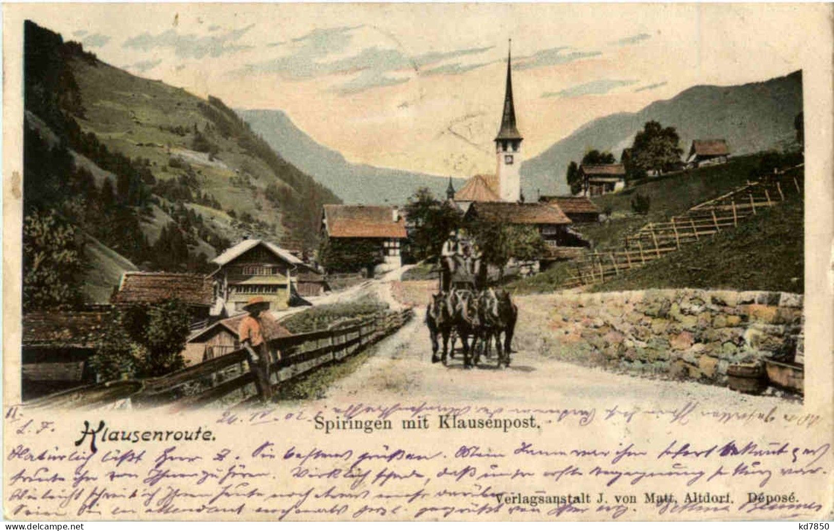 Spiringen Mit Klausenpost - Postkutsche - Spiringen