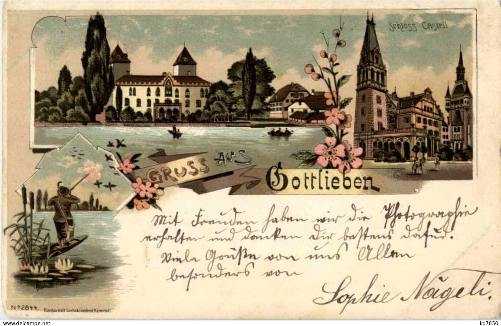 Gruss Aus Gottlieben - Litho - Gottlieben