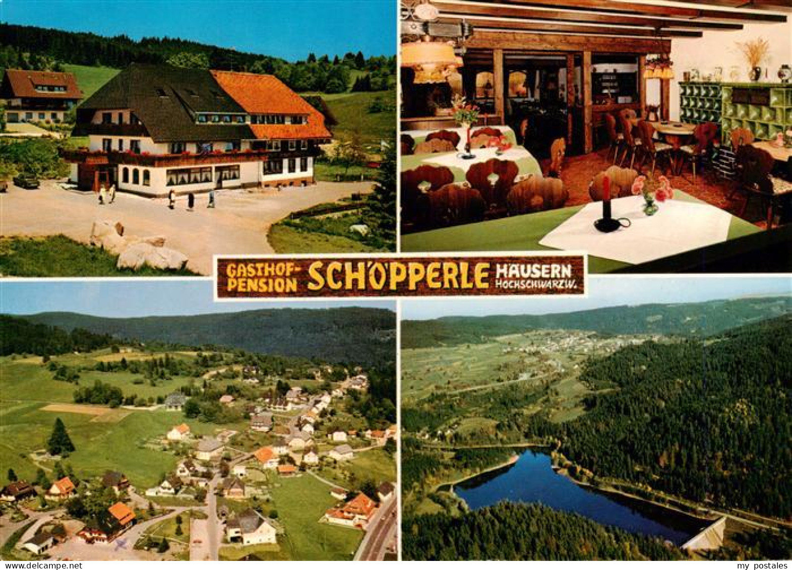 73941751 Haeusern_Schwarzwald Gasthof Pension Schoepperle Schluchsee Luftaufnahm - Other & Unclassified