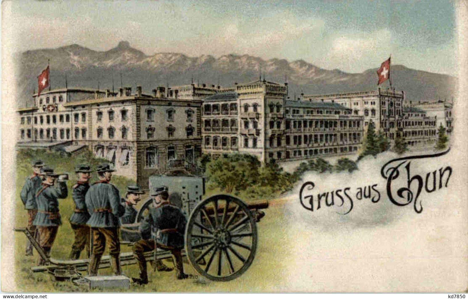 Gruss Aus Thun - Litho - Thun