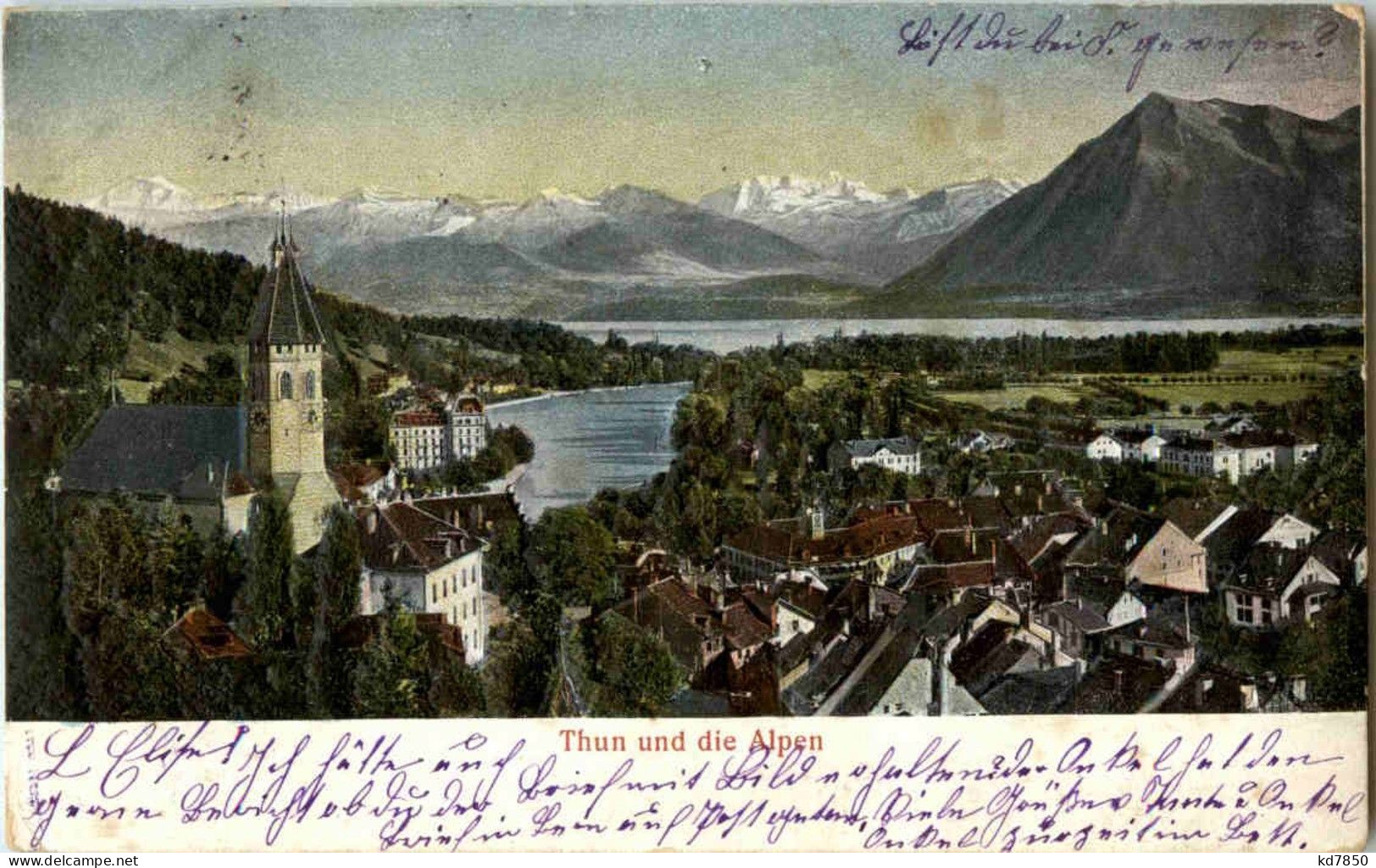 Thun - Prägekarte - Thoune / Thun