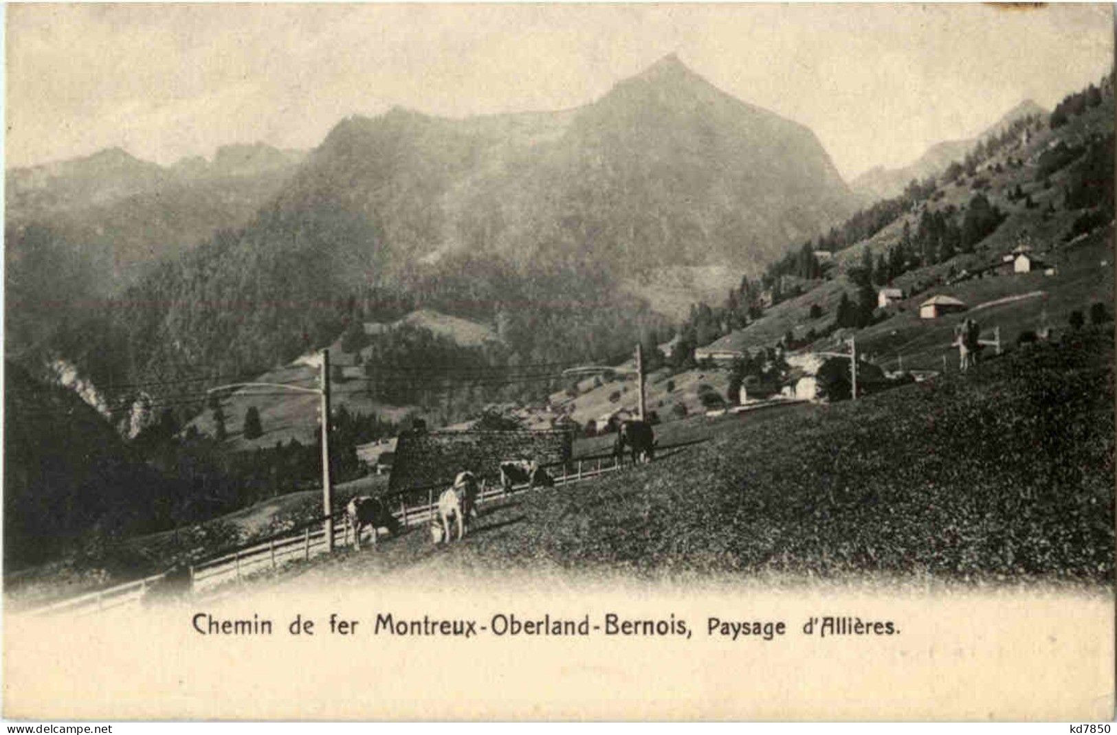 Chemin De Fer Montreux Oberland Bernois - Paysage D Allieres - Montreux