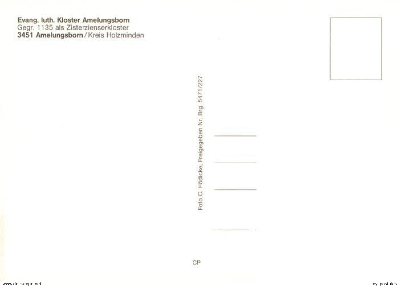 73941697 Amelungsborn Evang. Luth. Kloster Zisterzienserkloster - Other & Unclassified