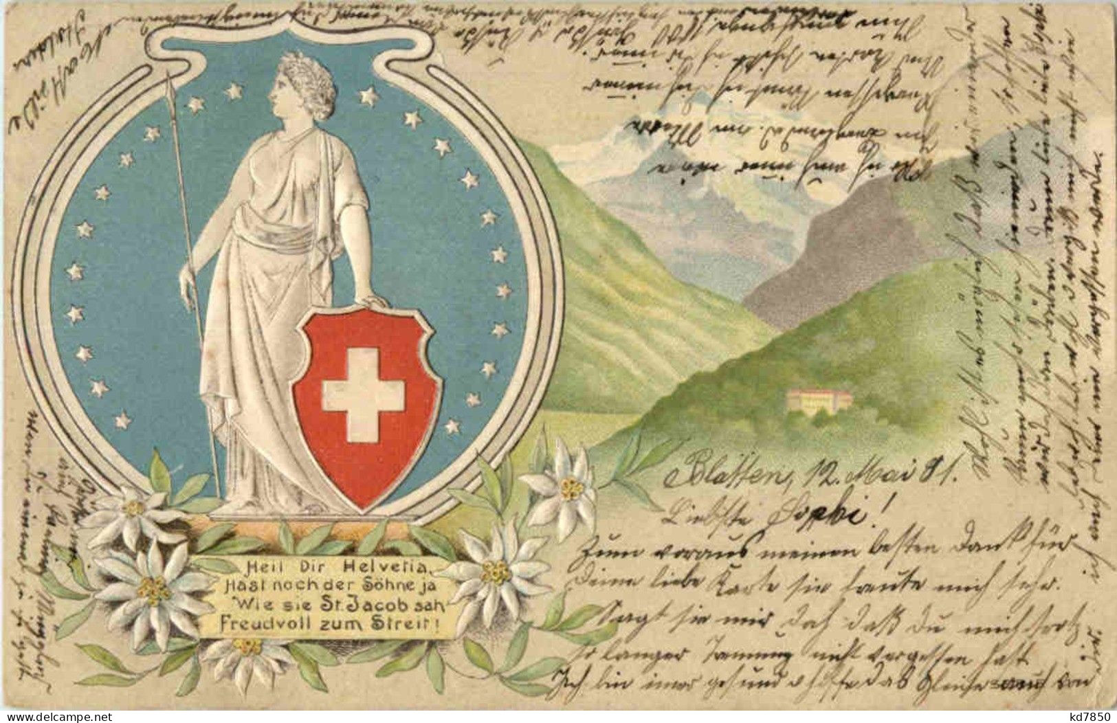 Helvetia - Prägekarte Litho - Sonstige & Ohne Zuordnung