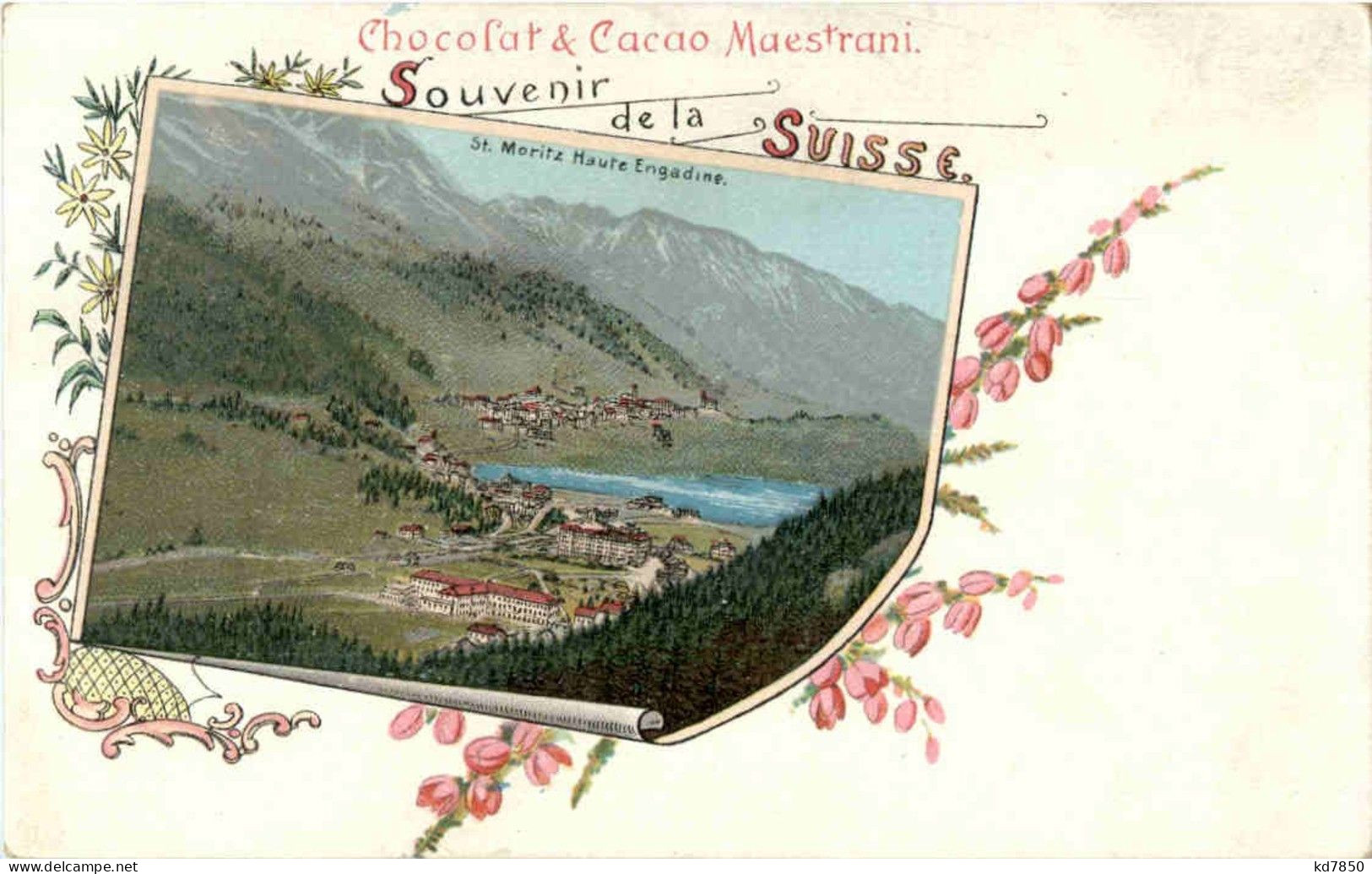 St. Moritz - Chocolat Maestrani - Litho - St. Moritz