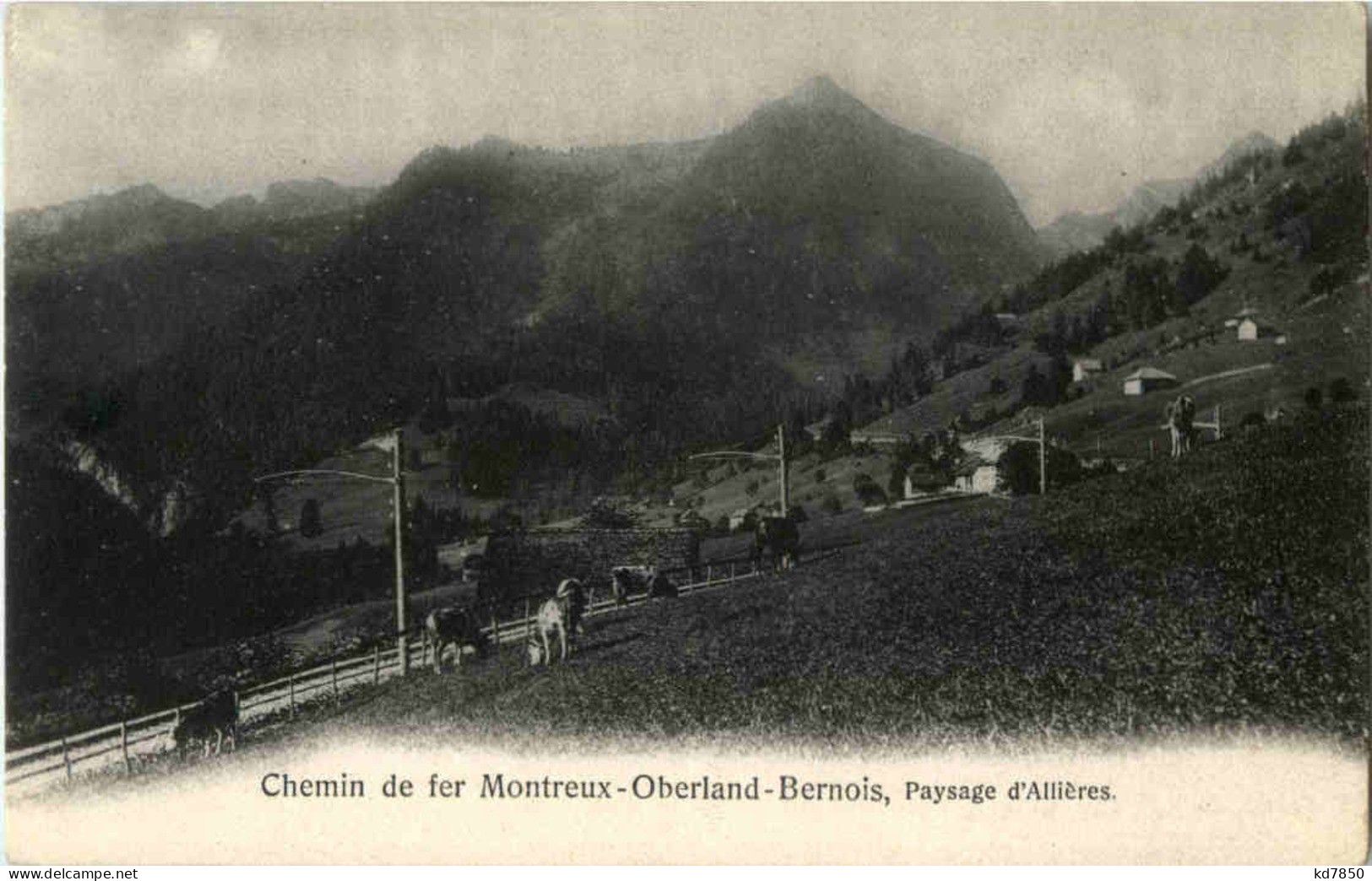 Chemin De Fer Montreux - Oberland - Paysage D Allieres - Montreux