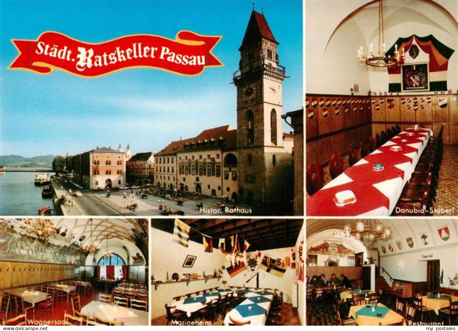 73941684 Passau Historisches Rathaus Danubia-Stuberl Waggersaal Marineheim Resta - Passau