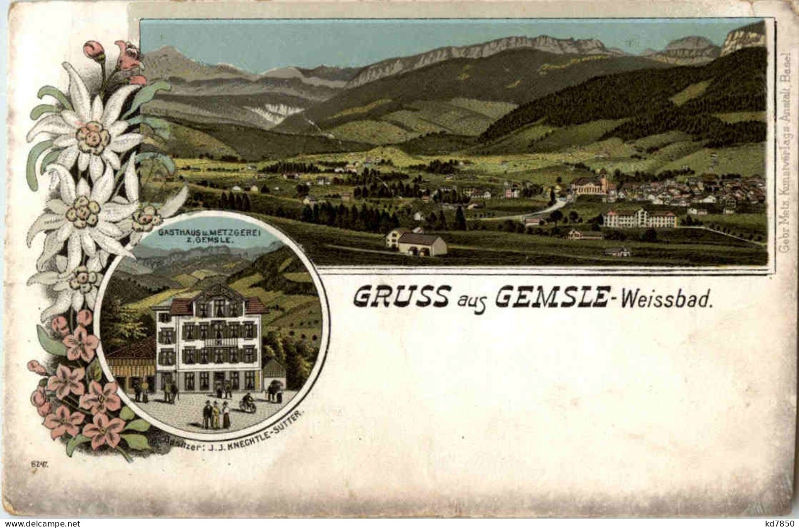 Gruss Aus Gemsle Weissbad - Litho - Weissbad 