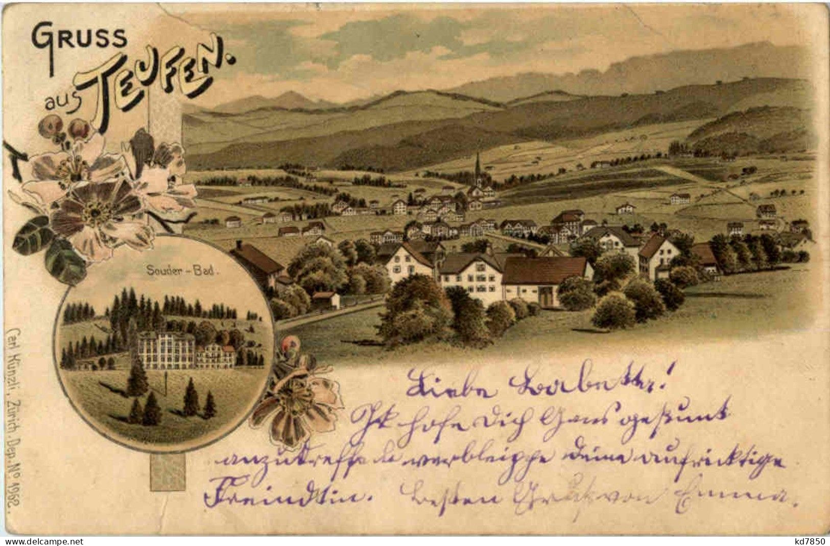 Gruss Aus Teufen - Litho - Teufen