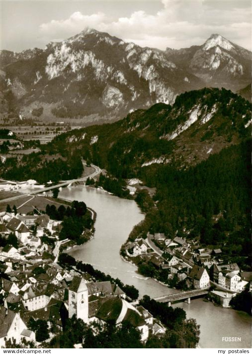 73941674 Fuessen_am_Lech_Allgaeu_Bayern Fliegeraufnahme Mit Lechbruecke Branders - Fuessen