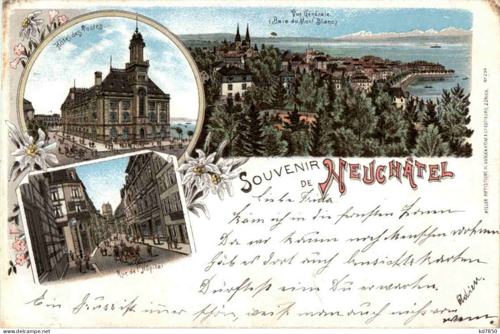 Souvenir De Neuchatel - Litho - Neuchâtel