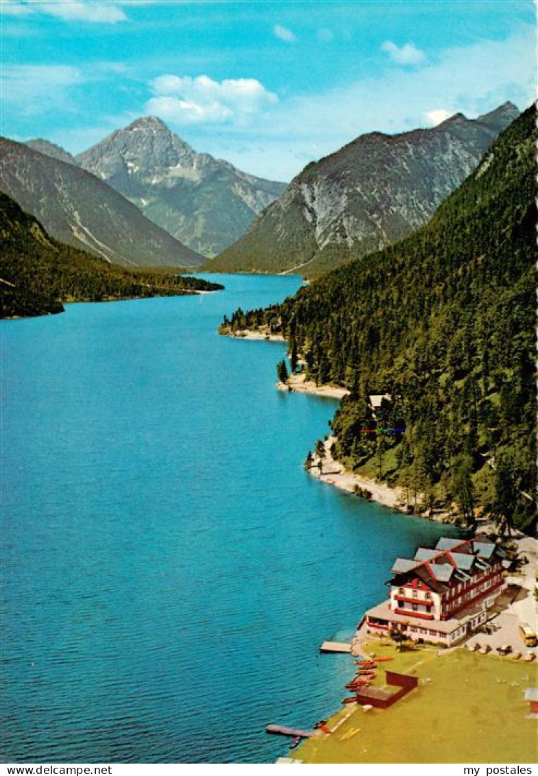 73941666 Plansee_Tirol_AT Hotel Forelle Fliegeraufnahme - Autres & Non Classés