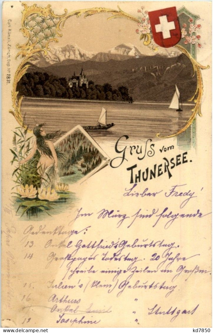 Gruss Vom Thunersee - Litho - Autres & Non Classés