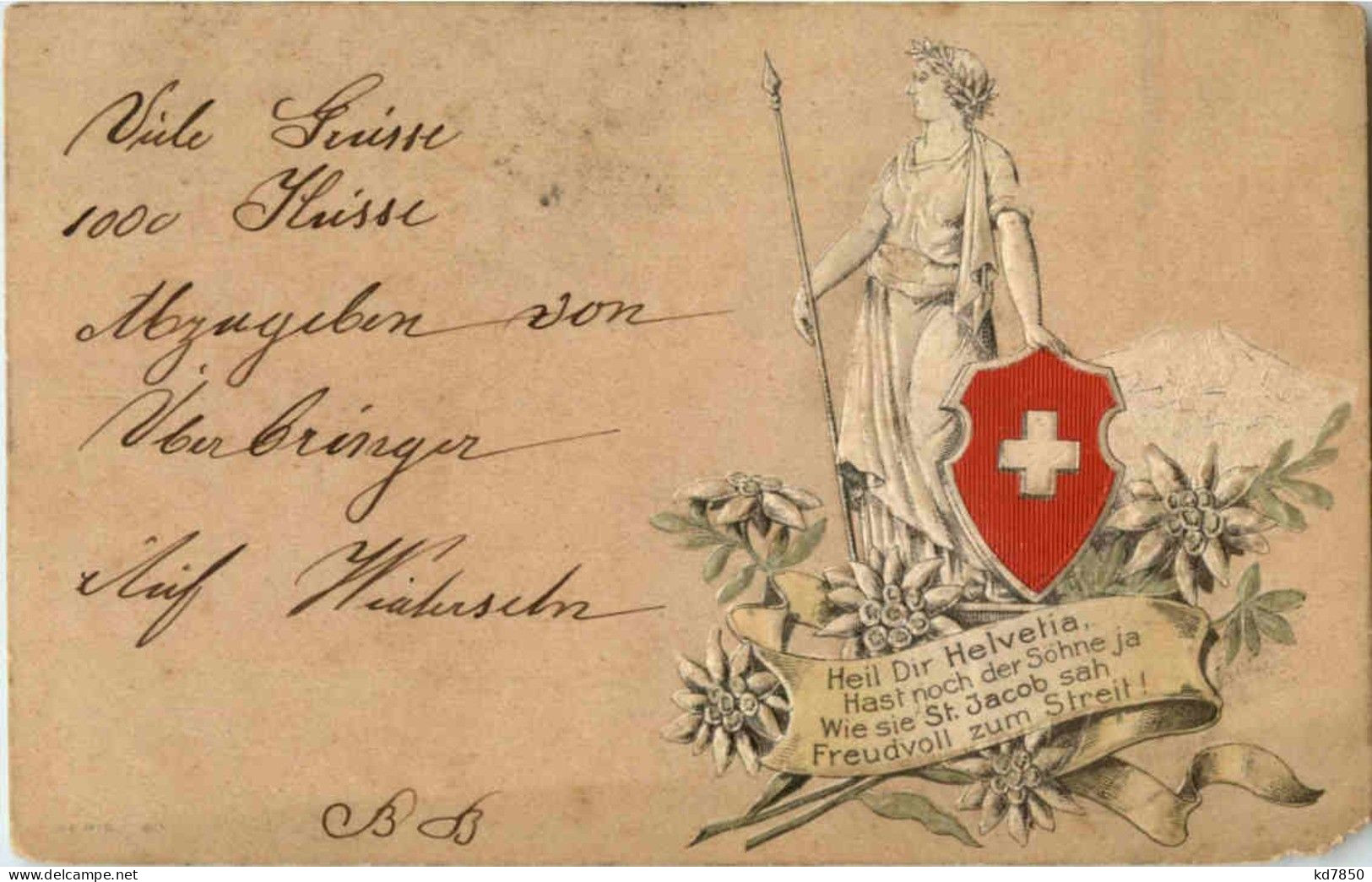 Helvetia - Prägekarte Litho - Autres & Non Classés