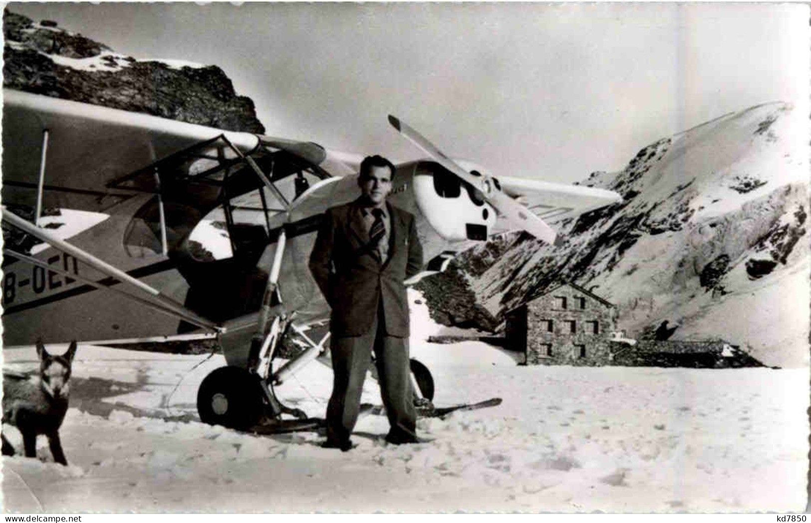 Glacier De La Kander Avec Cabane Du Mutthorn - Flugzeug - Autres & Non Classés