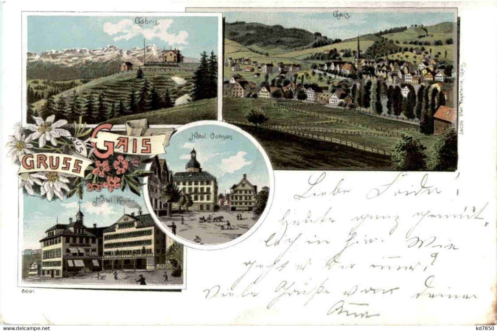 Gruss Aus Gais - Litho - Gais