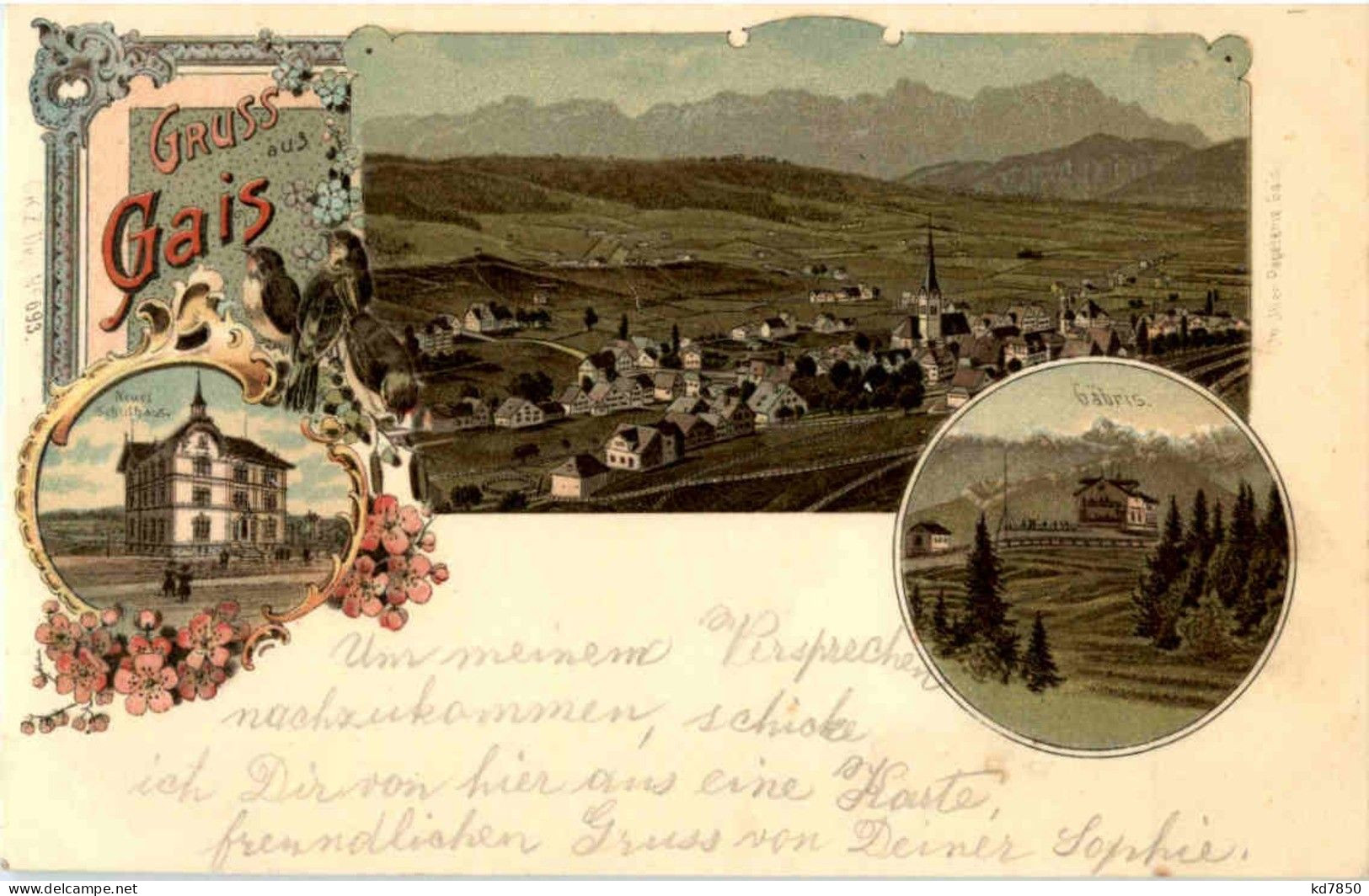 Gruss Aus Gais - Litho - Gais