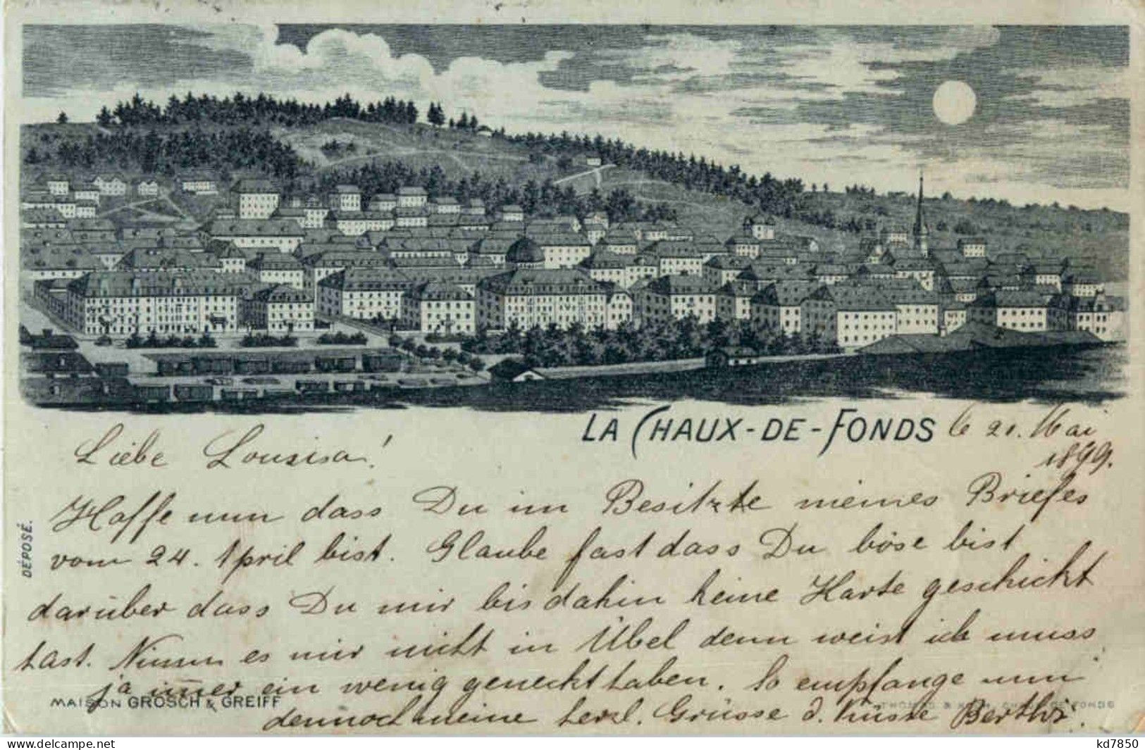 La Chaux De Fonds - Litho - La Chaux-de-Fonds