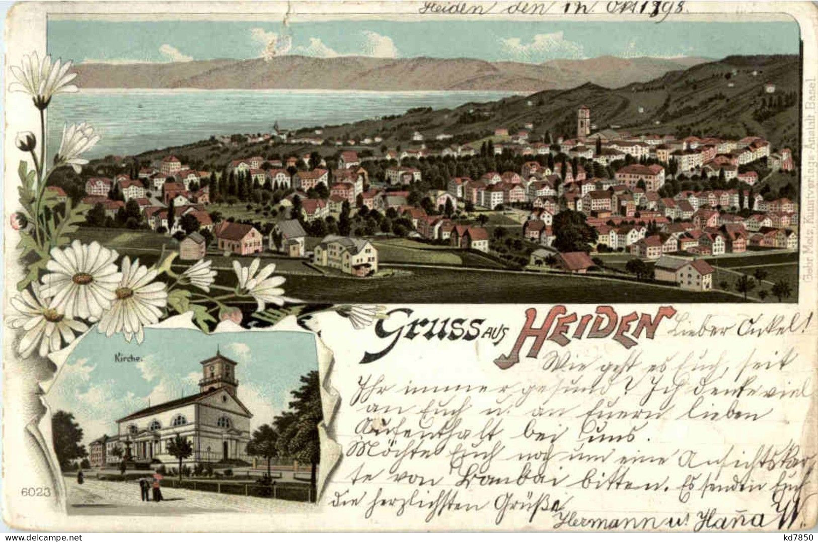 Gruss Aus Heiden- Litho - Heiden