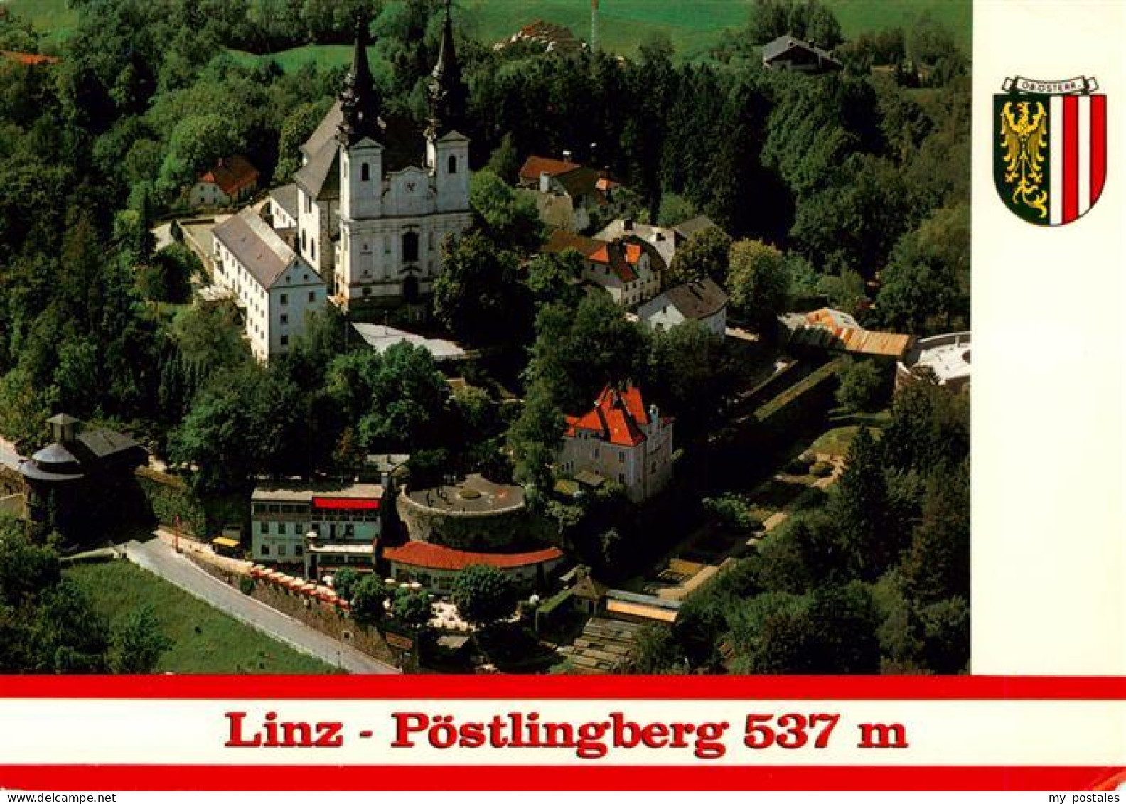 73941624 Poestlingberg Wallfahrtsbasilika Restaurant Gasthof Sturm Fliegeraufnah - Sonstige & Ohne Zuordnung