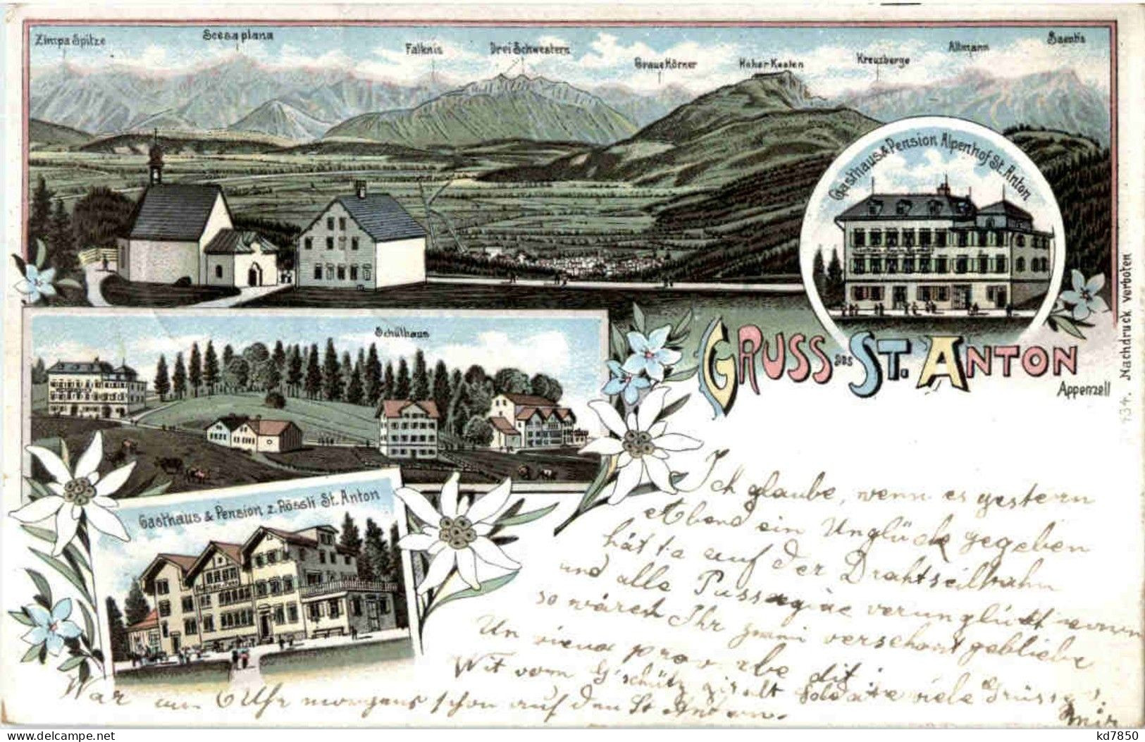 Gruss Aus St. Anton - Litho - Other & Unclassified