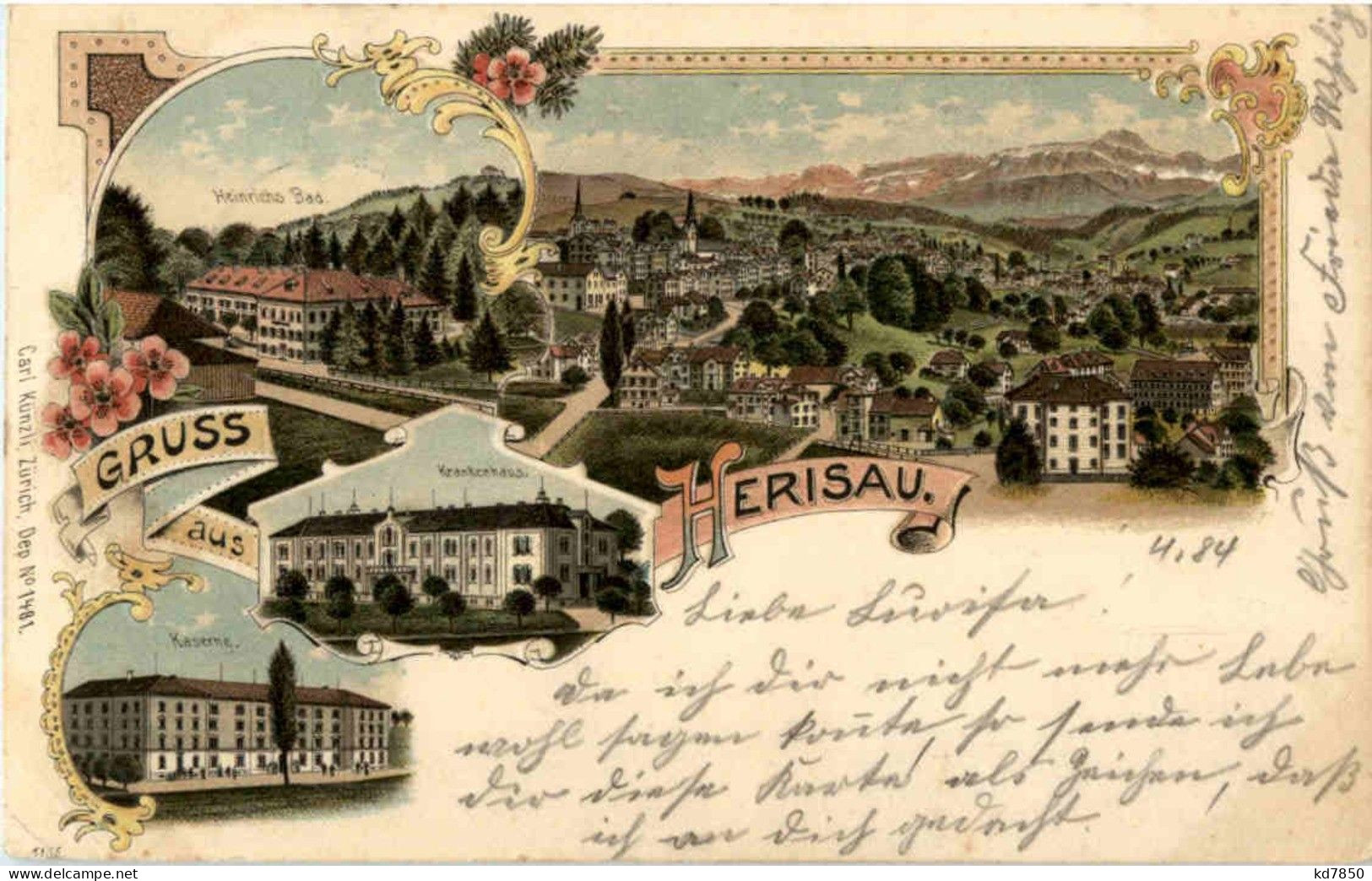 Gruss Aus Herisau - Litho - Herisau