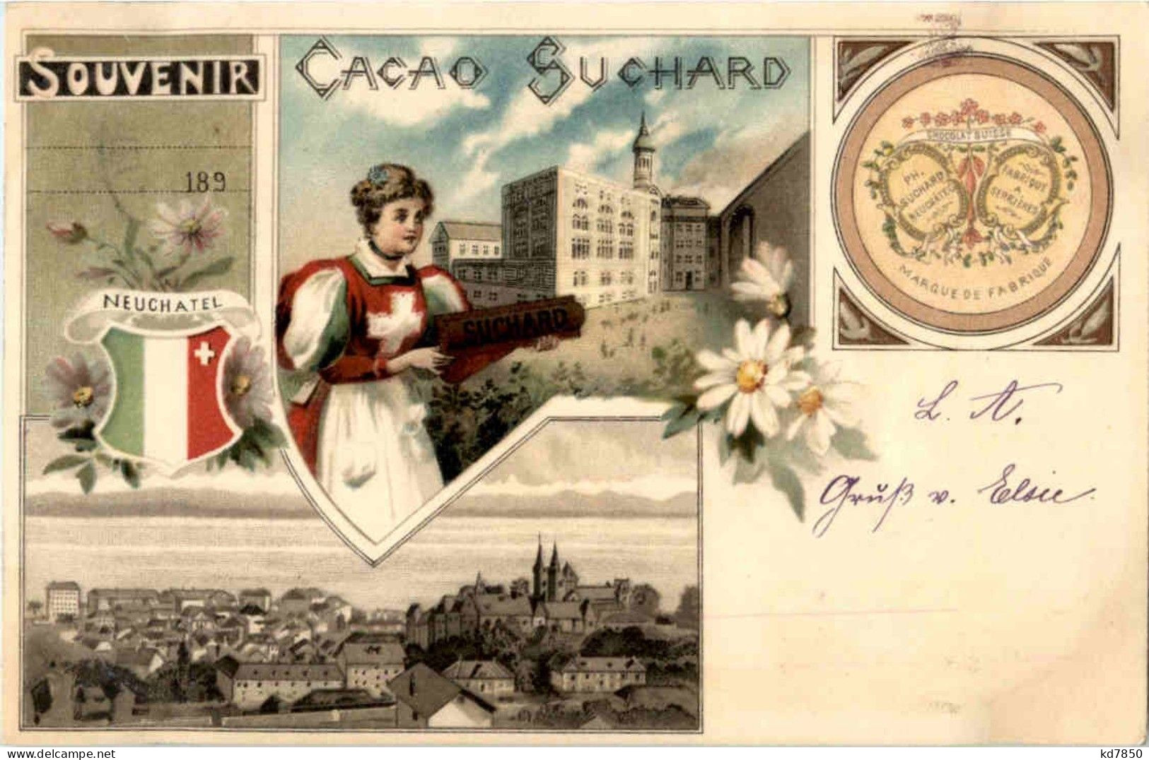 Neuchatel - Cacao Suchard - Litho - Neuchâtel