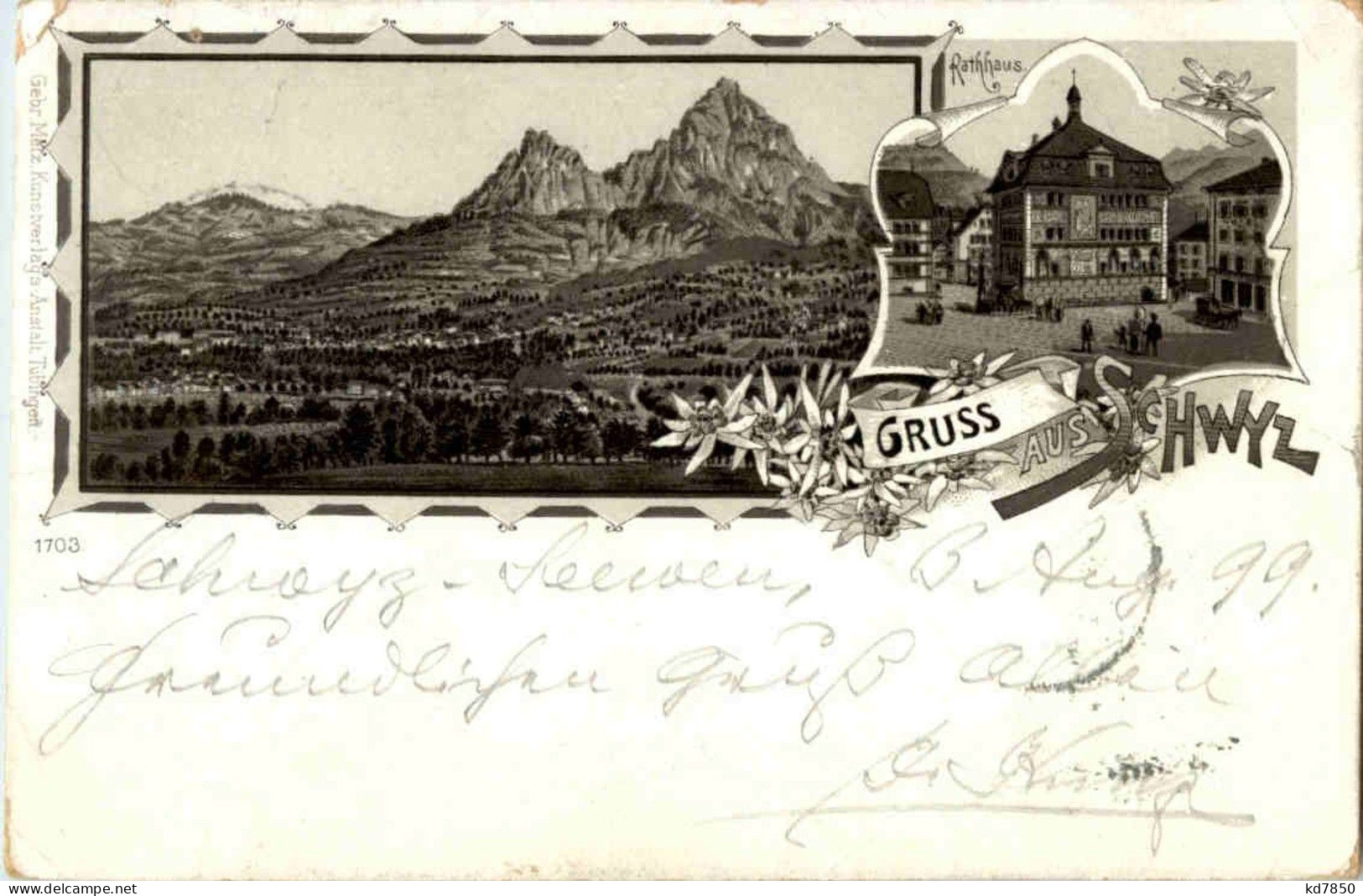 Gruss Aus Schwyz - Litho - Schwytz