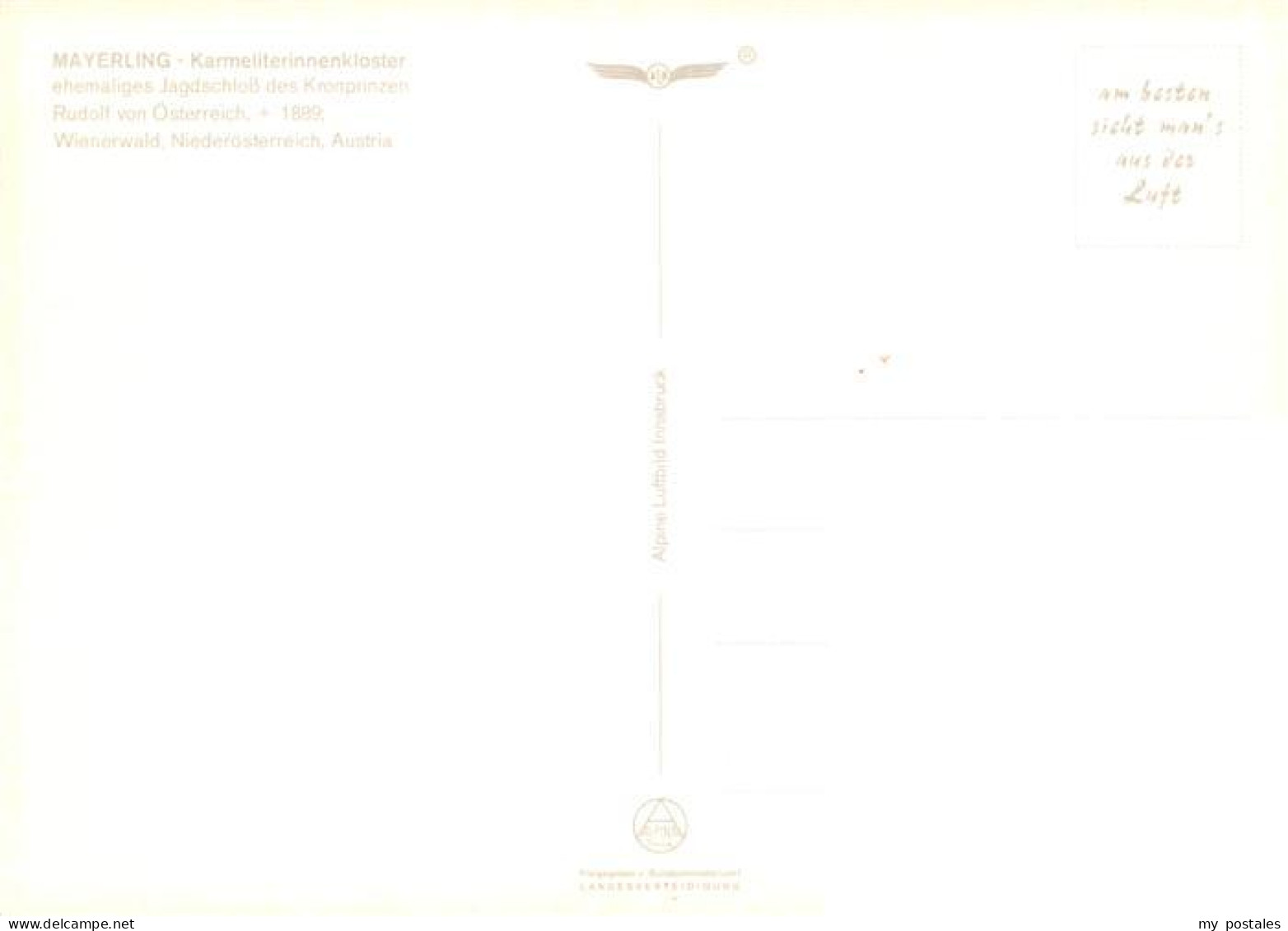 73941613 Mayerling_Baden_Niederoesterreich_AT Fliegeraufnahme Karmeliterinnenklo - Altri & Non Classificati