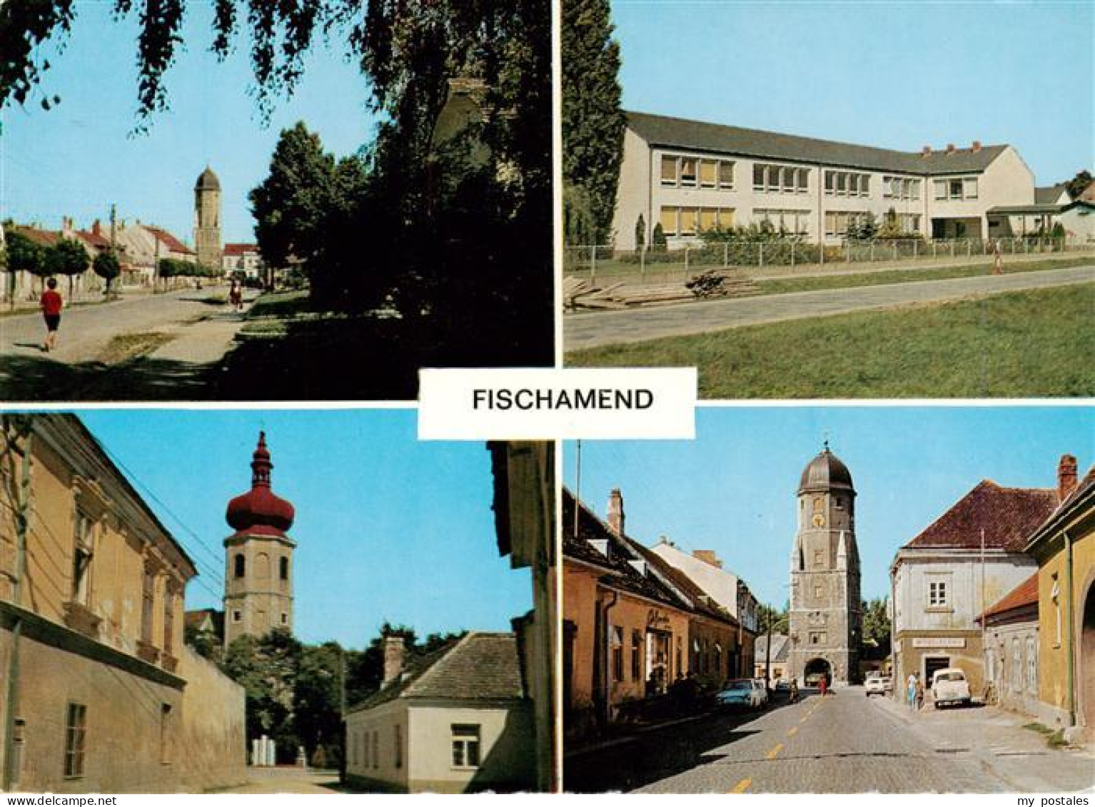 73941600 Fischamend_Niederoesterreich_AT Kirche Schule Ortspartien Stadttor - Altri & Non Classificati