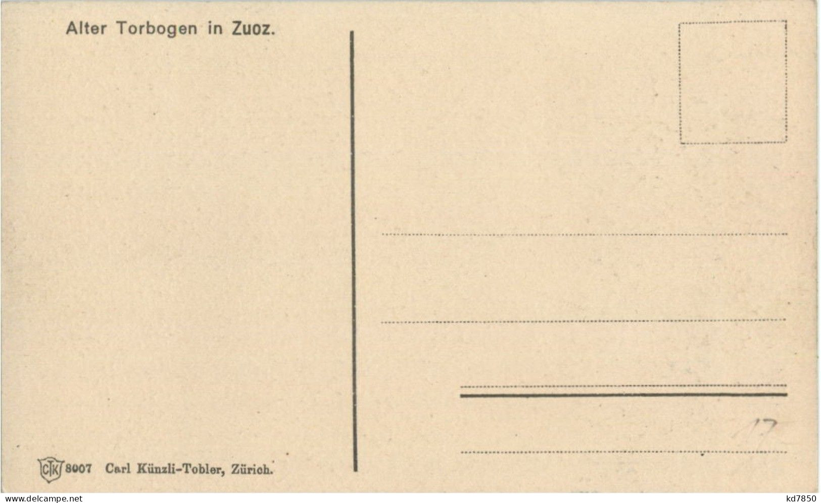 Alter Torbogen In Zuoz - Zuoz