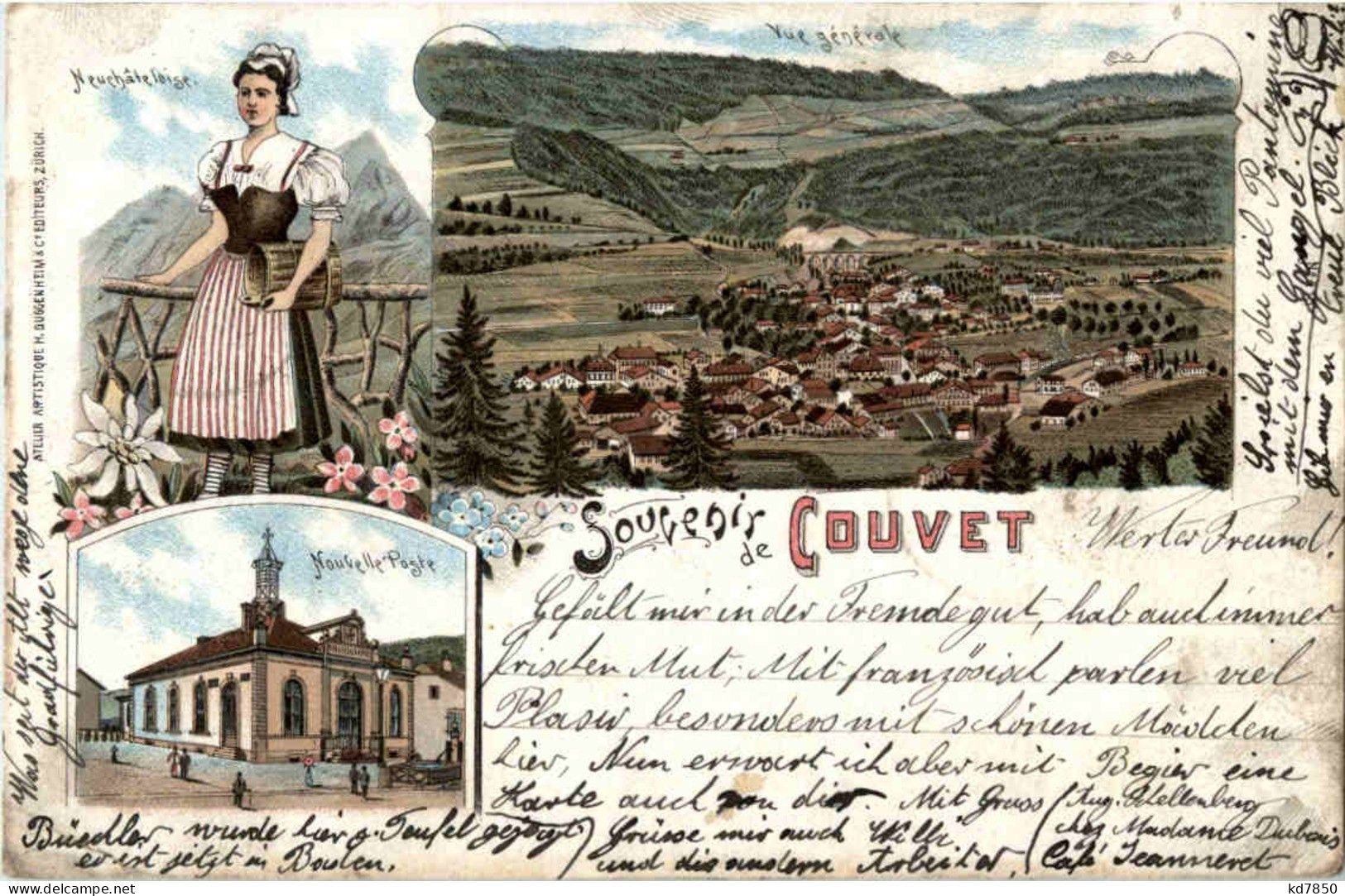 Souvenir De Couvet - Litho - Couvet