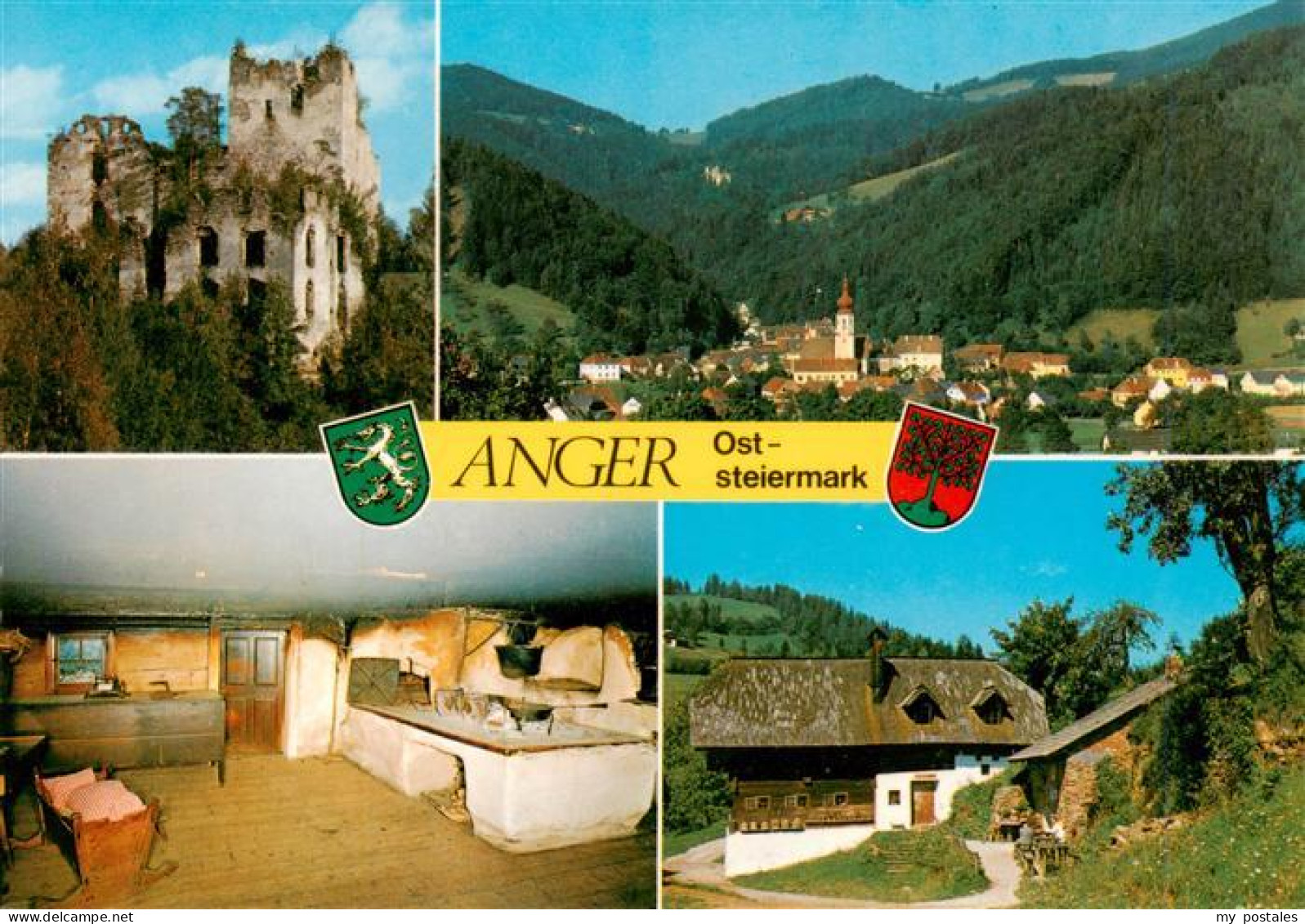 73941597 Anger_Steiermark_AT Ruine Waxenegg Heimatmuseum Rauchstubenhaus Panoram - Other & Unclassified